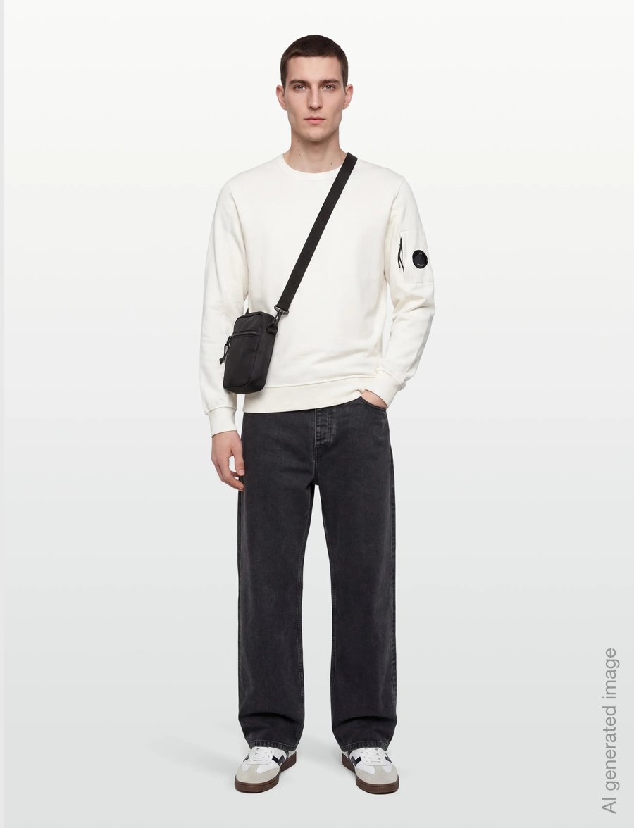 C.P. Company - Fleece Resist Dyed Sweatshirt - sweatshirts - gauze white - 0
