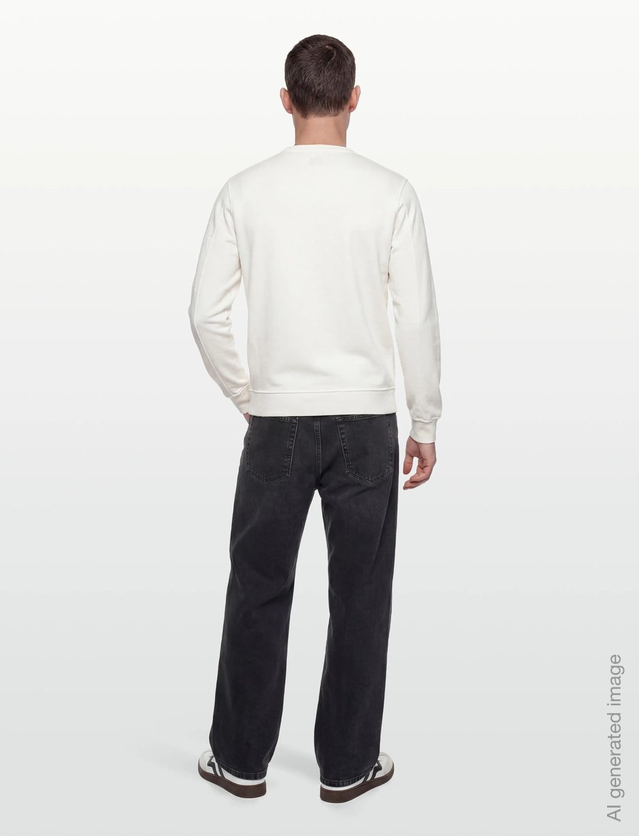 C.P. Company - Fleece Resist Dyed Sweatshirt - sweatshirts - gauze white - 4