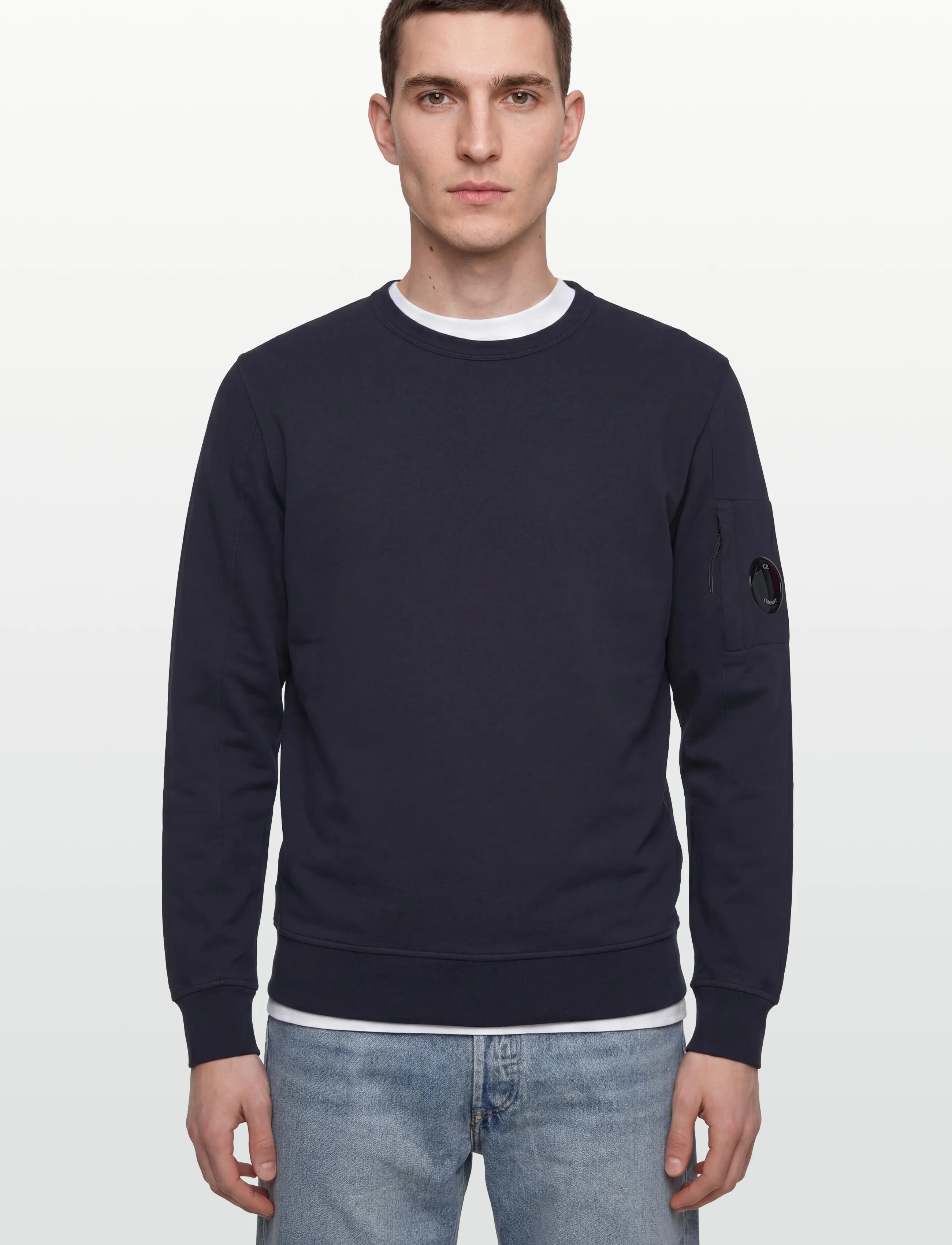C.P. Company - Fleece Resist Dyed Sweatshirt - pirkt pēc stila - total eclipse - 3