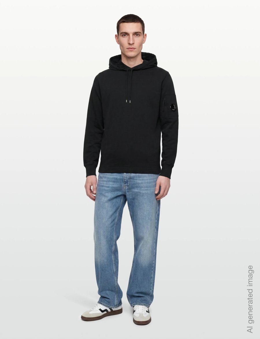 C.P. Company - Logo-Patch Hoodie - hoodies - black - 0