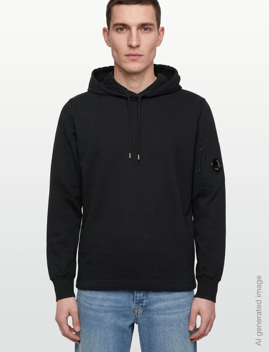 C.P. Company - Logo-Patch Hoodie - hoodies - black - 3