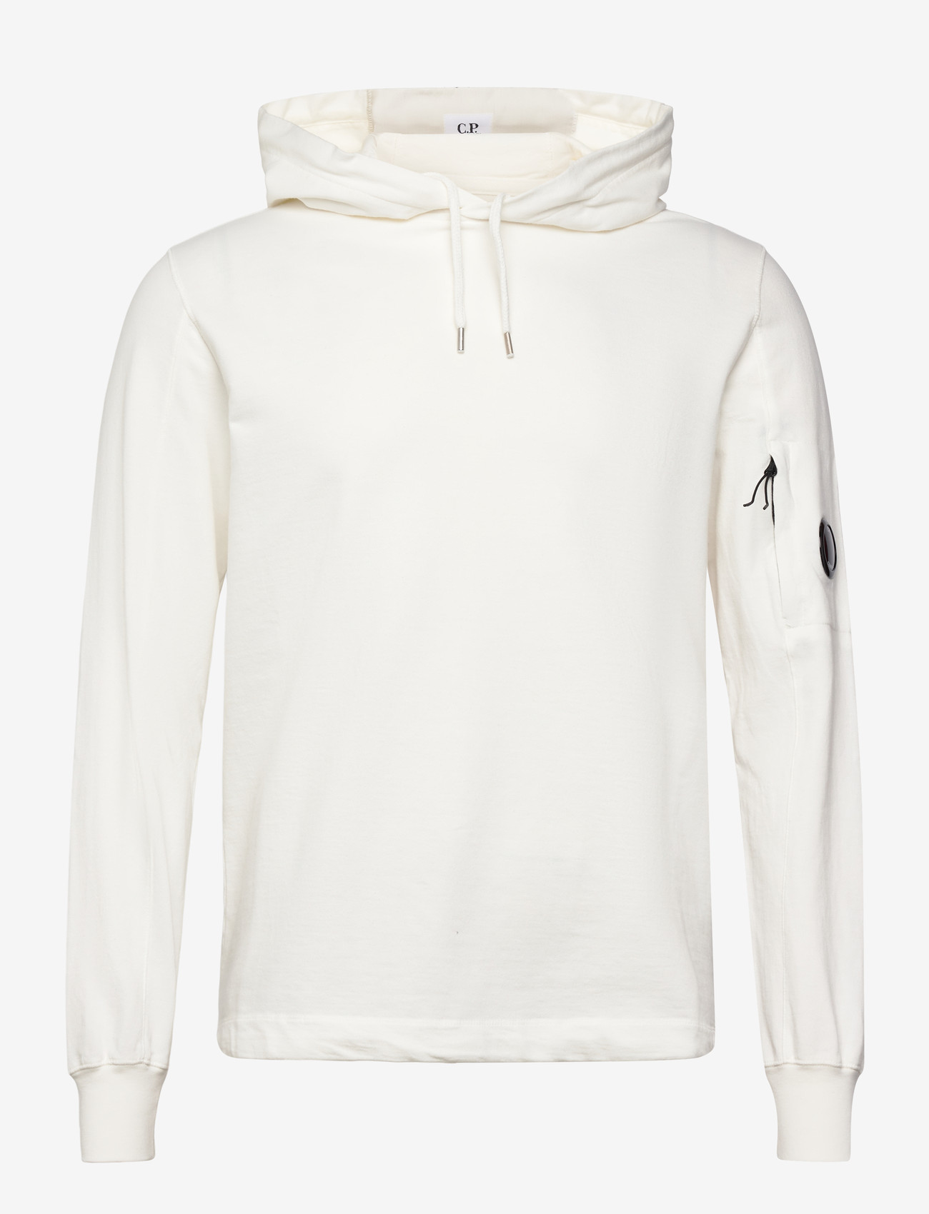 C.P. Company - Logo-Patch Hoodie - hættetrøjer - gauze white - 1