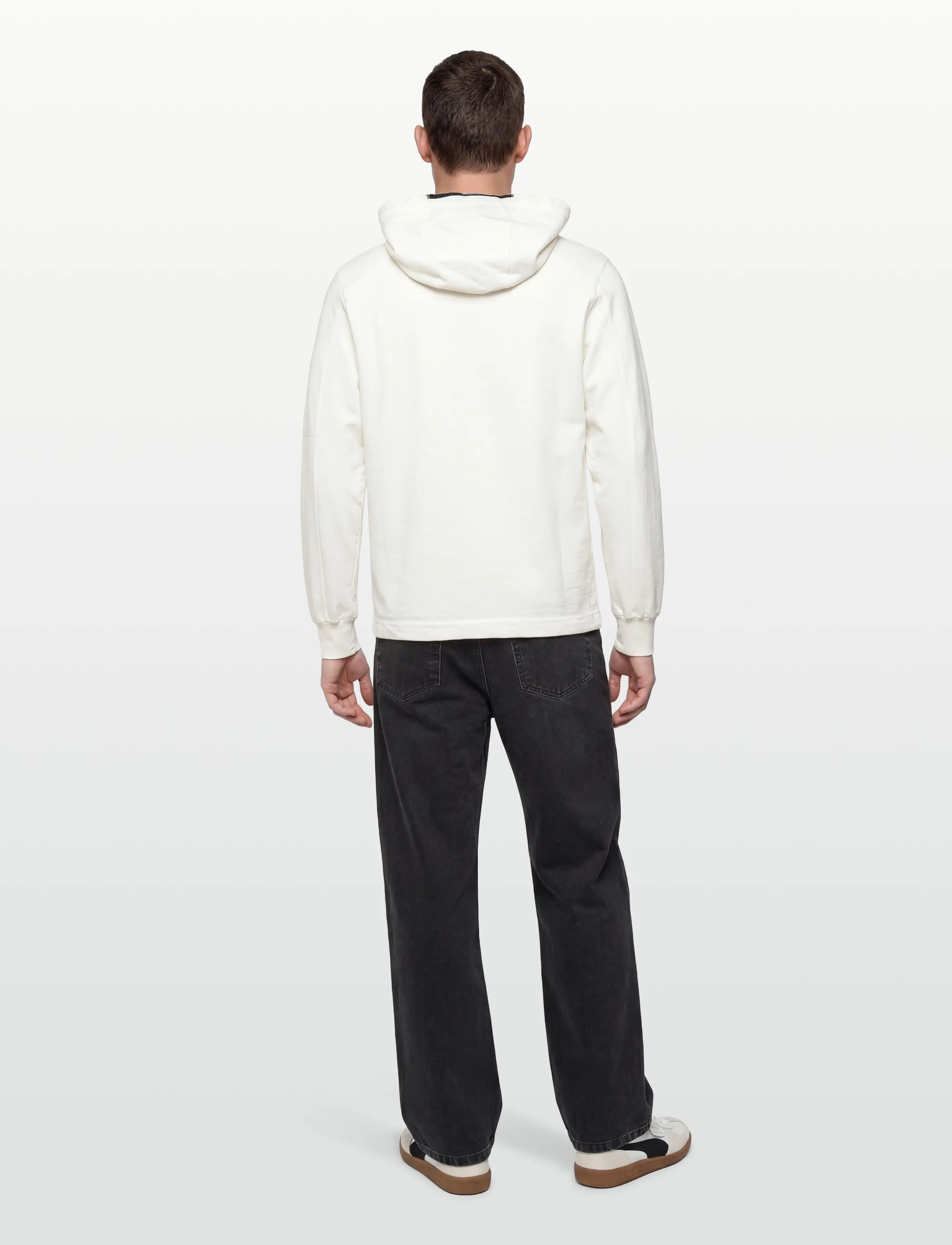 C.P. Company - Logo-Patch Hoodie - kapuzenpullover - gauze white - 4