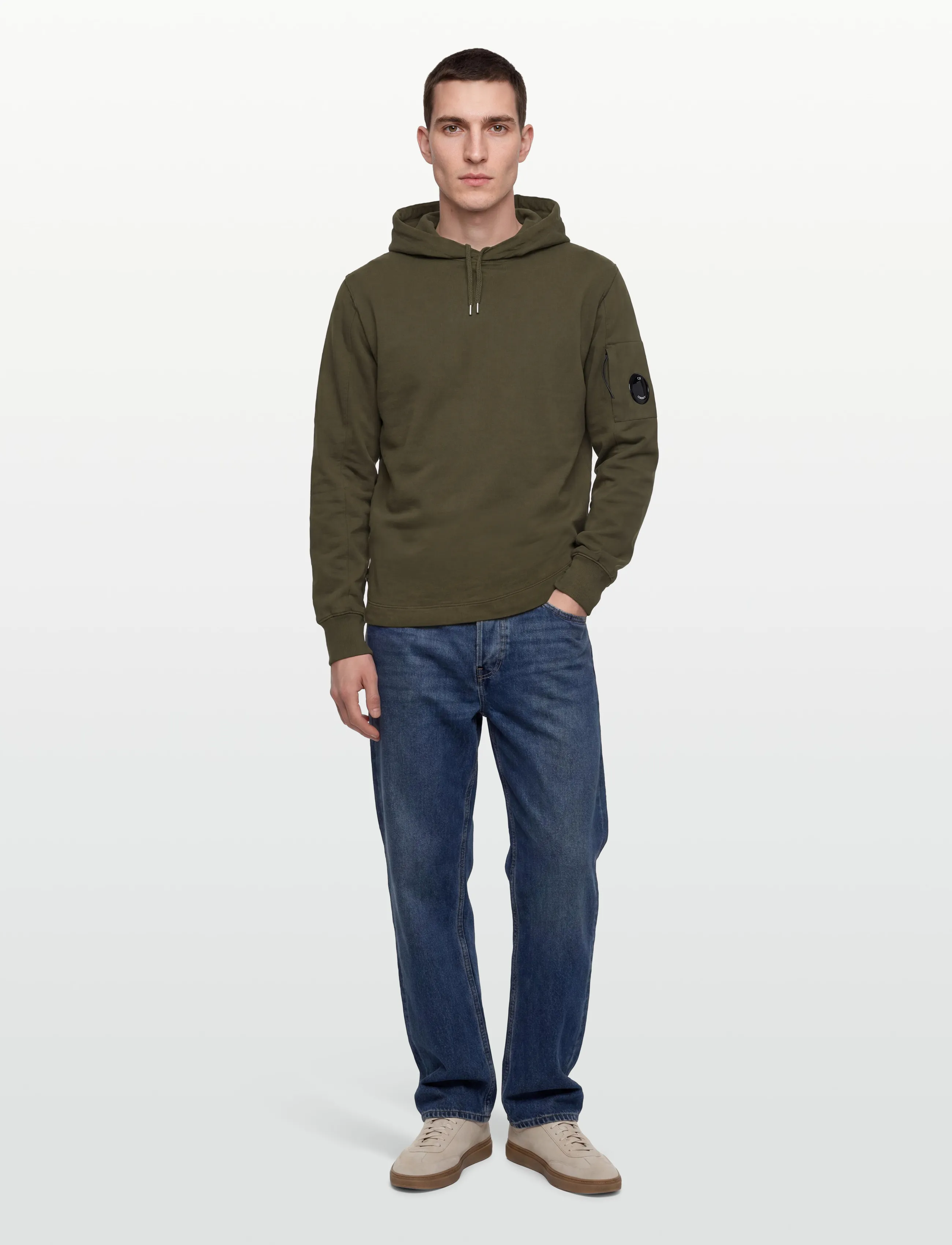 C.P. Company Logo-Patch Hoodie - Kapuzenpullover - IVY GREEN / khaki/green