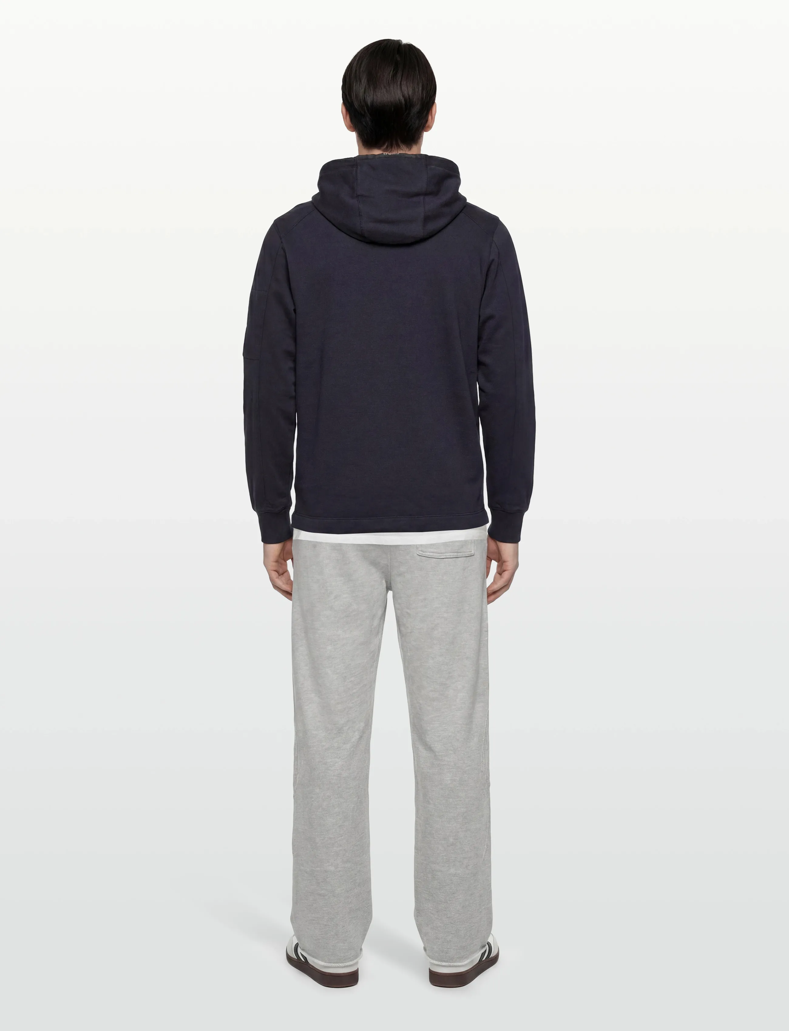 C.P. Company - Logo-Patch Hoodie - kapuzenpullover - total eclipse - 4
