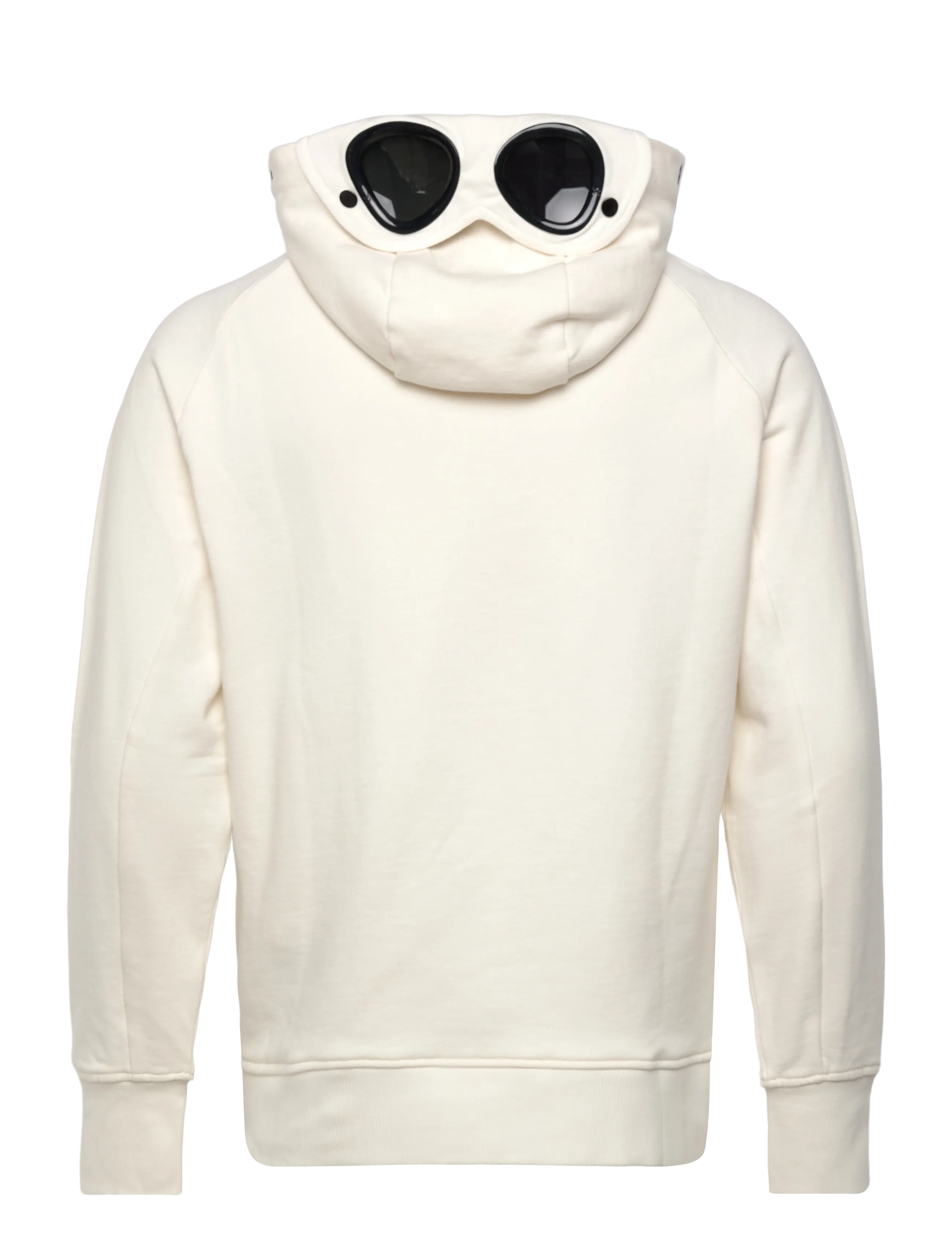 C.P. Company - Diagonal Raised Fleece Goggle Zipped Hoodie - hættetrøjer - gauze white - 2