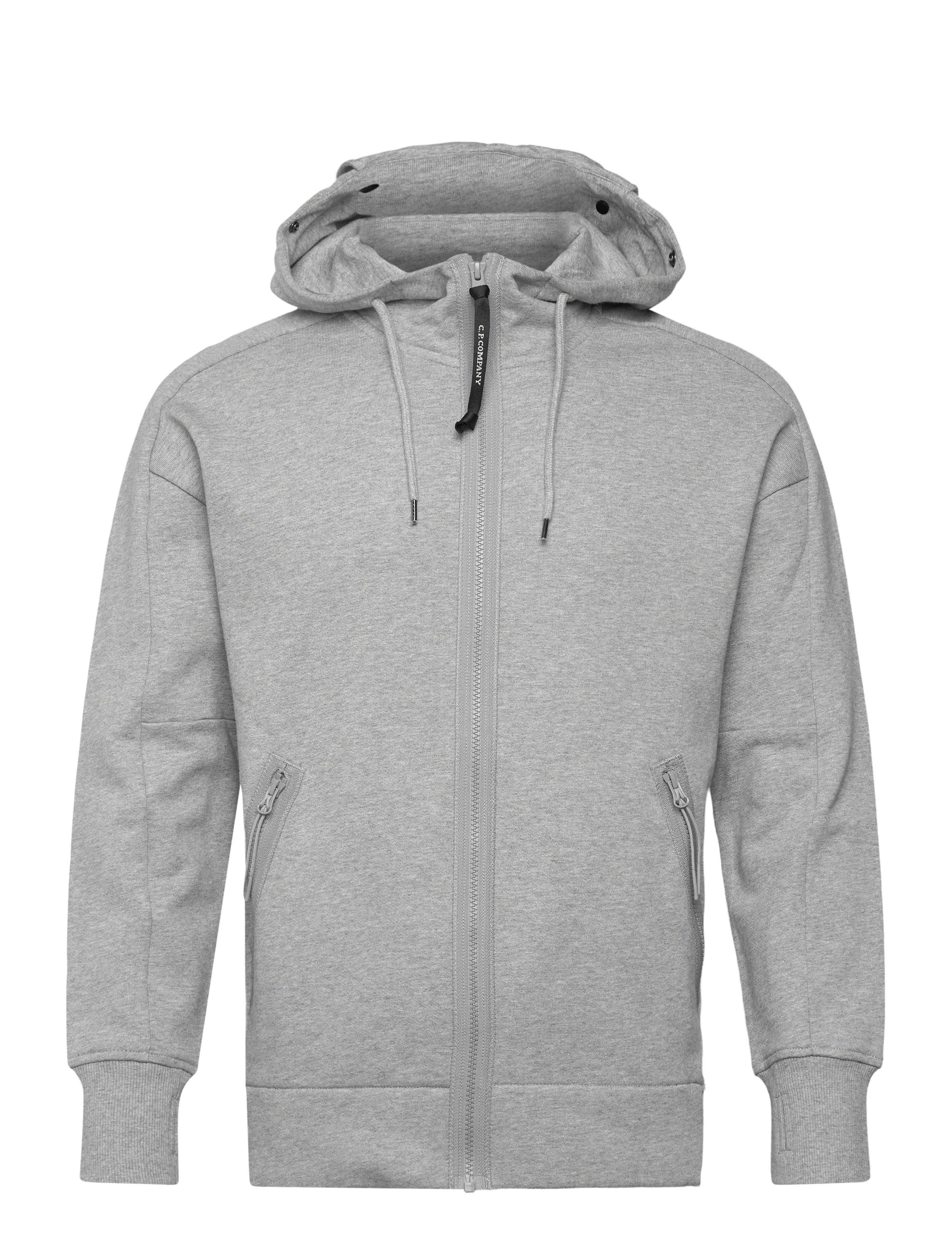 C.P. Company Diagonal Raised Fleece Goggle Zipped Hoodie - Sweats et sweats à capuche - GREY MELANGE / grey