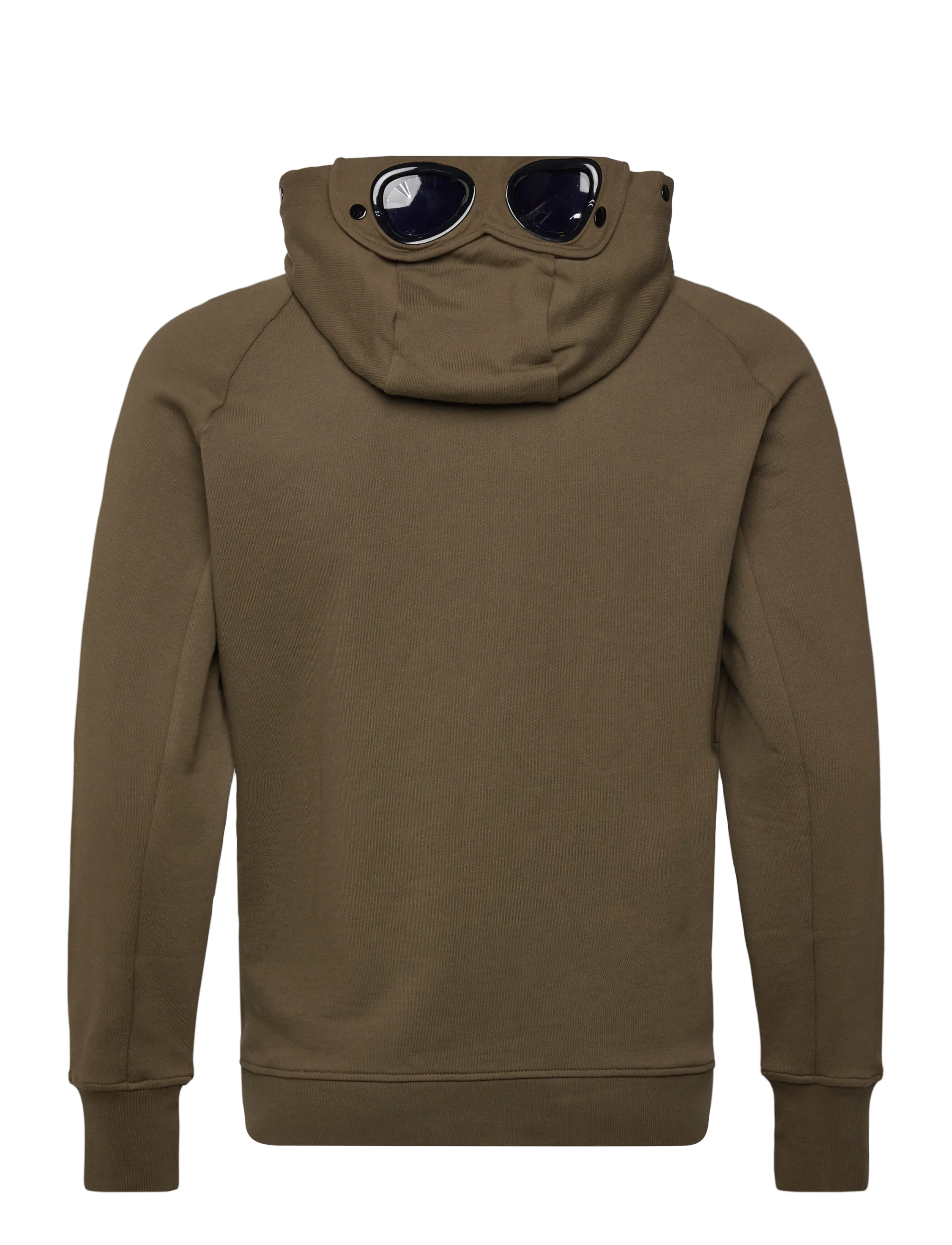 C.P. Company - Diagonal Raised Fleece Goggle Zipped Hoodie - hættetrøjer - ivy green - 2
