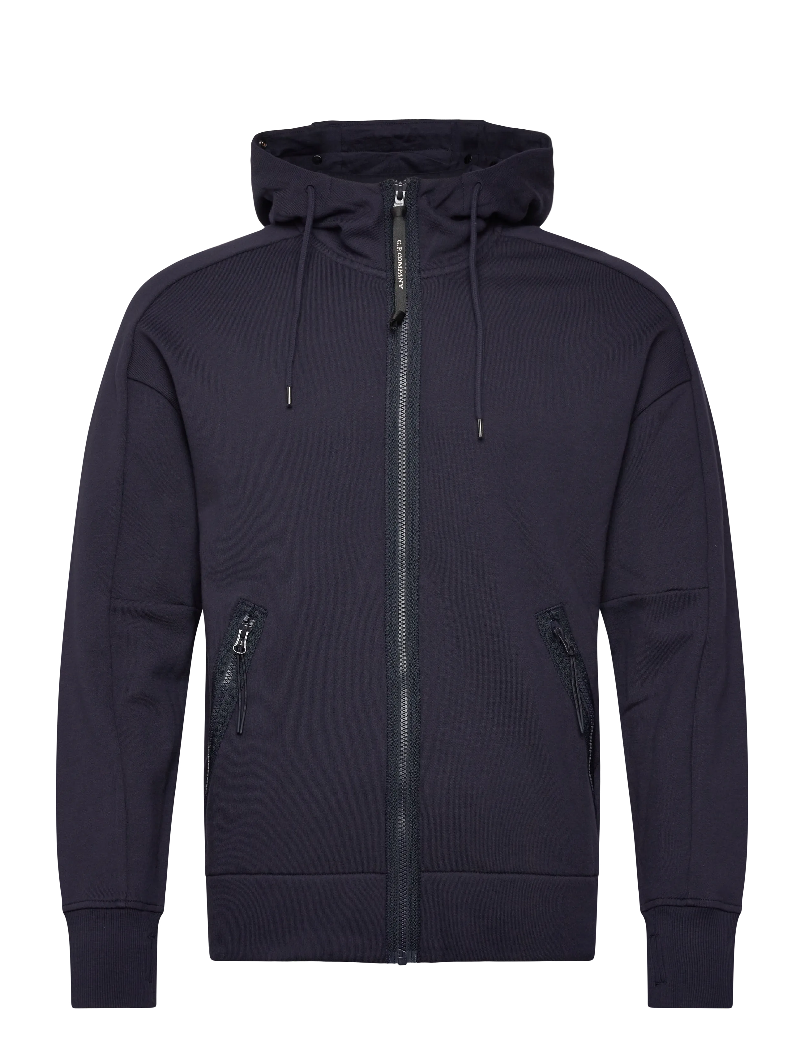 C.P. Company - Diagonal Raised Fleece Goggle Zipped Hoodie - hoodies - total eclipse - 1