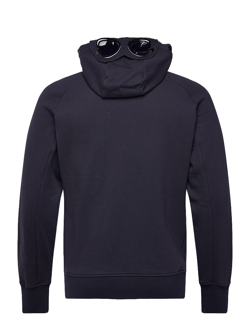 C.P. Company - Diagonal Raised Fleece Goggle Zipped Hoodie - kapuzenpullover - total eclipse - 1