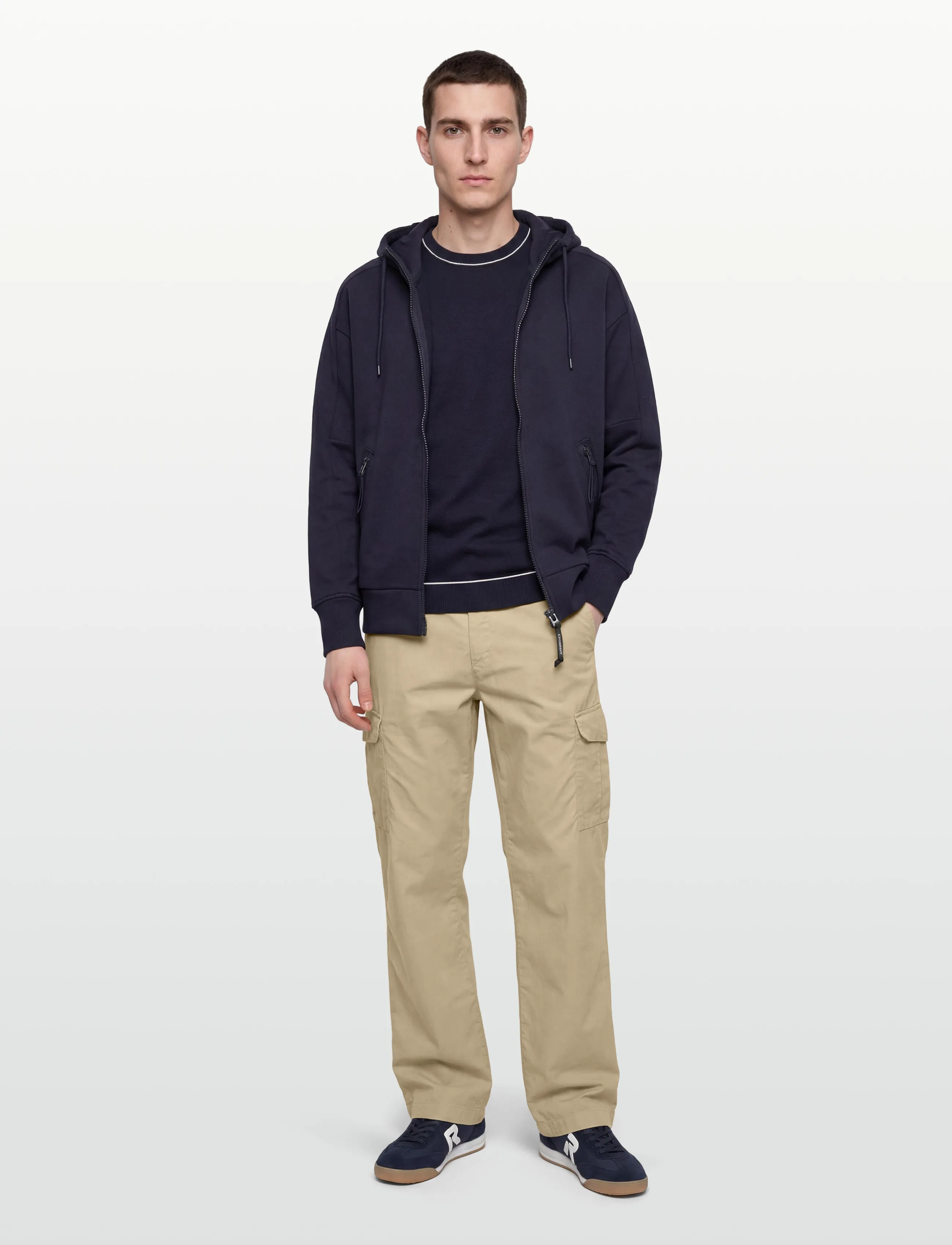C.P. Company Diagonal Raised Fleece Goggle Zipped Hoodie - Kapuzenpullover - TOTAL ECLIPSE / navy