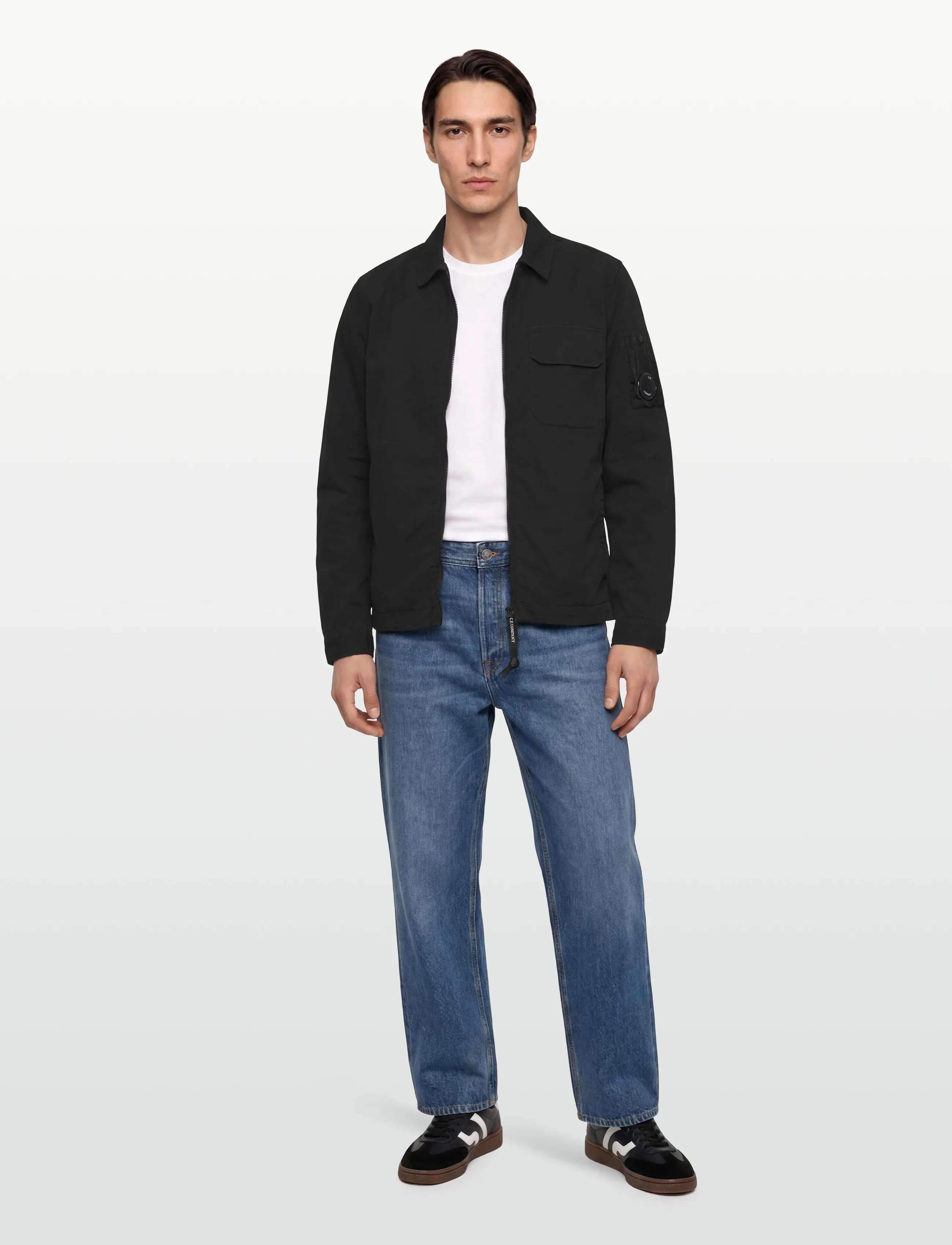 C.P. Company Nylon Lens Double Weave Overshirt, XXL, Jackets, Schwarz - Light Männerswear