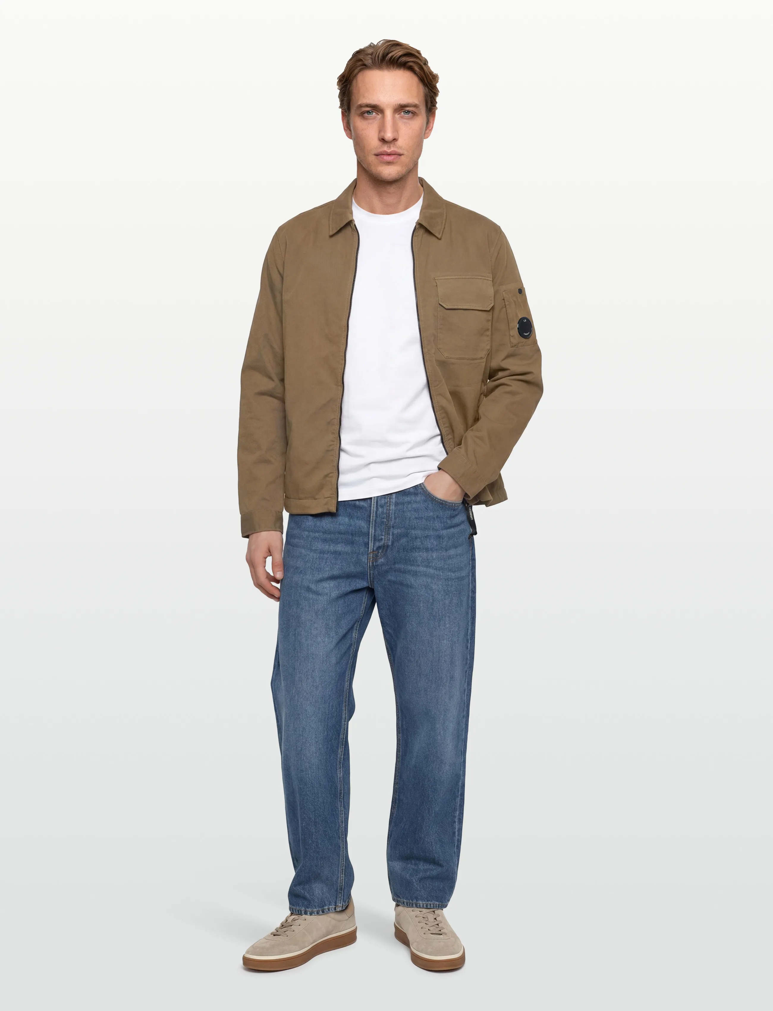C.P. Company Nylon Lens Double Weave Overshirt, XL, Jackets, Braun - Light Männerswear