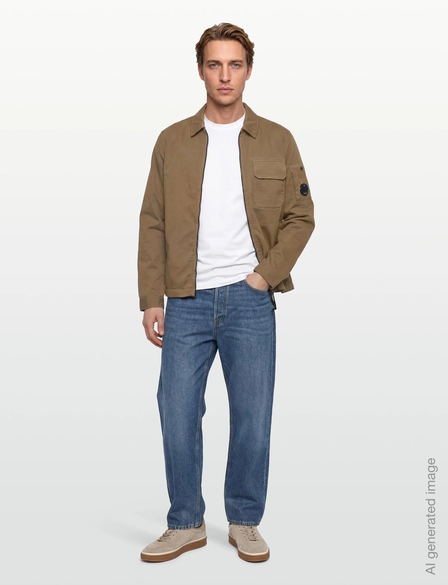 C.P. Company - Nylon Lens Double Weave Overshirt - vestes légères use default - butternut - 0