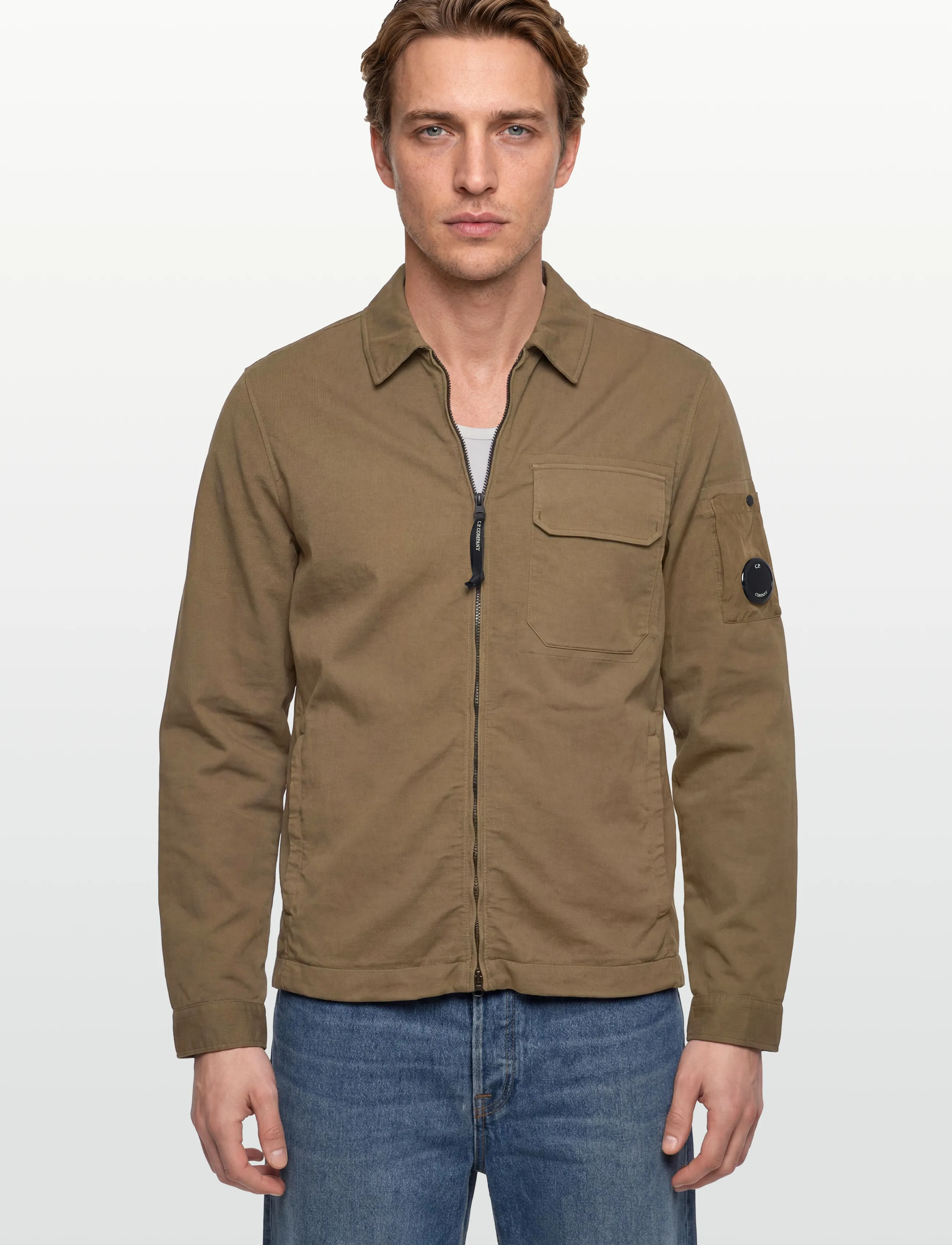C.P. Company - Nylon Lens Double Weave Overshirt - light jackets - butternut - 3