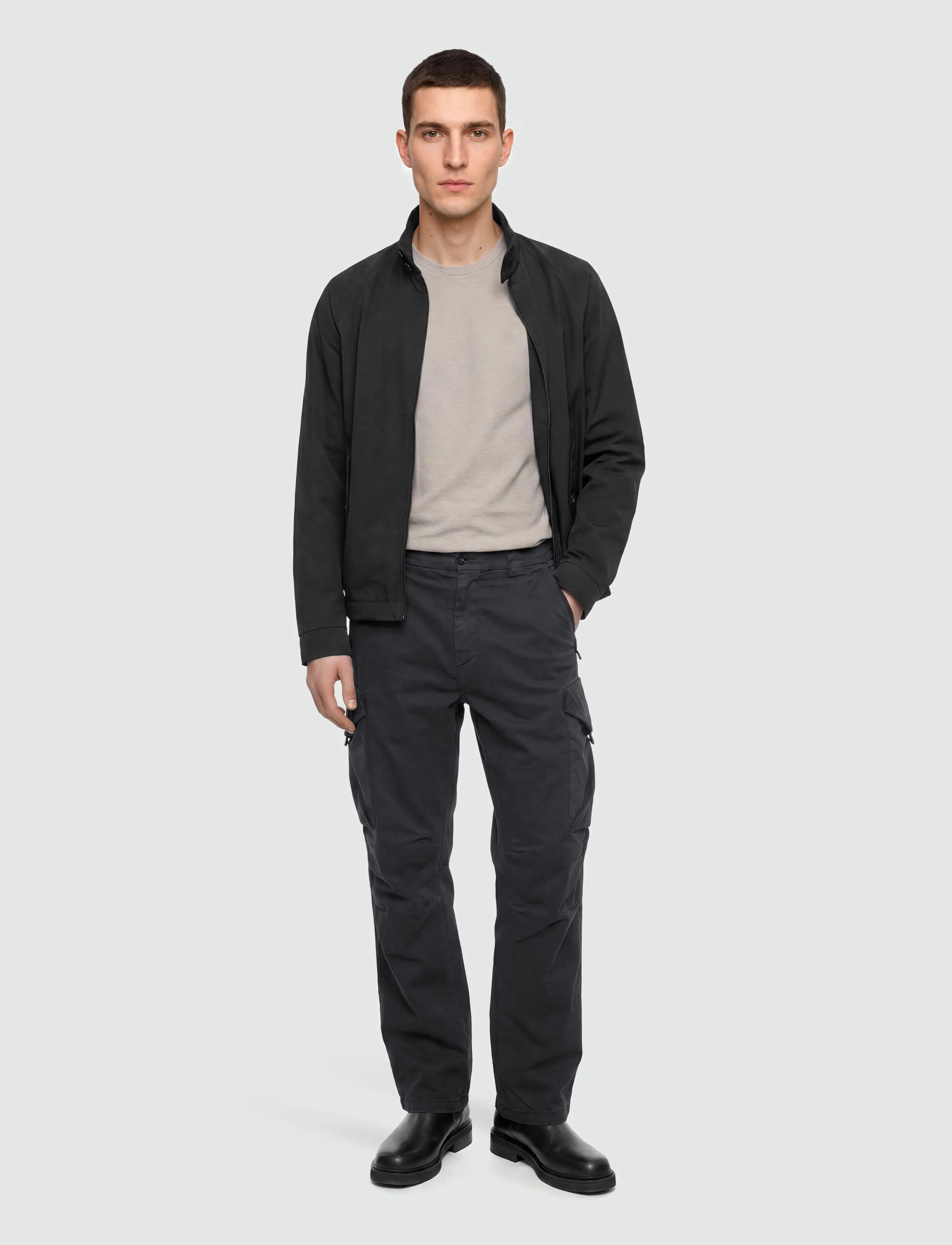 C.P. Company Stretch Sateen Loose Cargo, Mænd, Løse Cargo Bukser, Sort, Str: 50