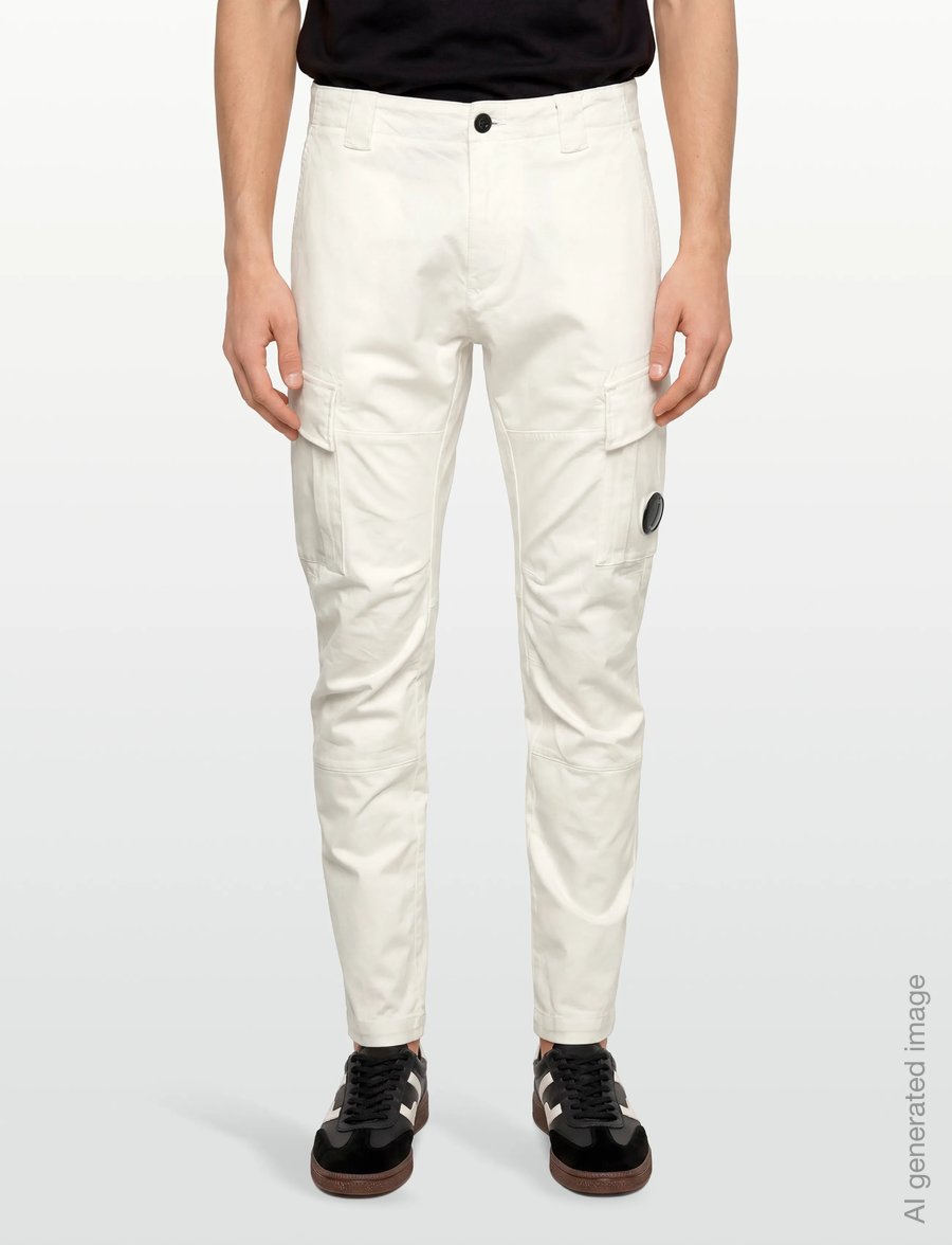 C.P. Company - Cargo pants ergonomic fit - cargobukser - gauze white - 5
