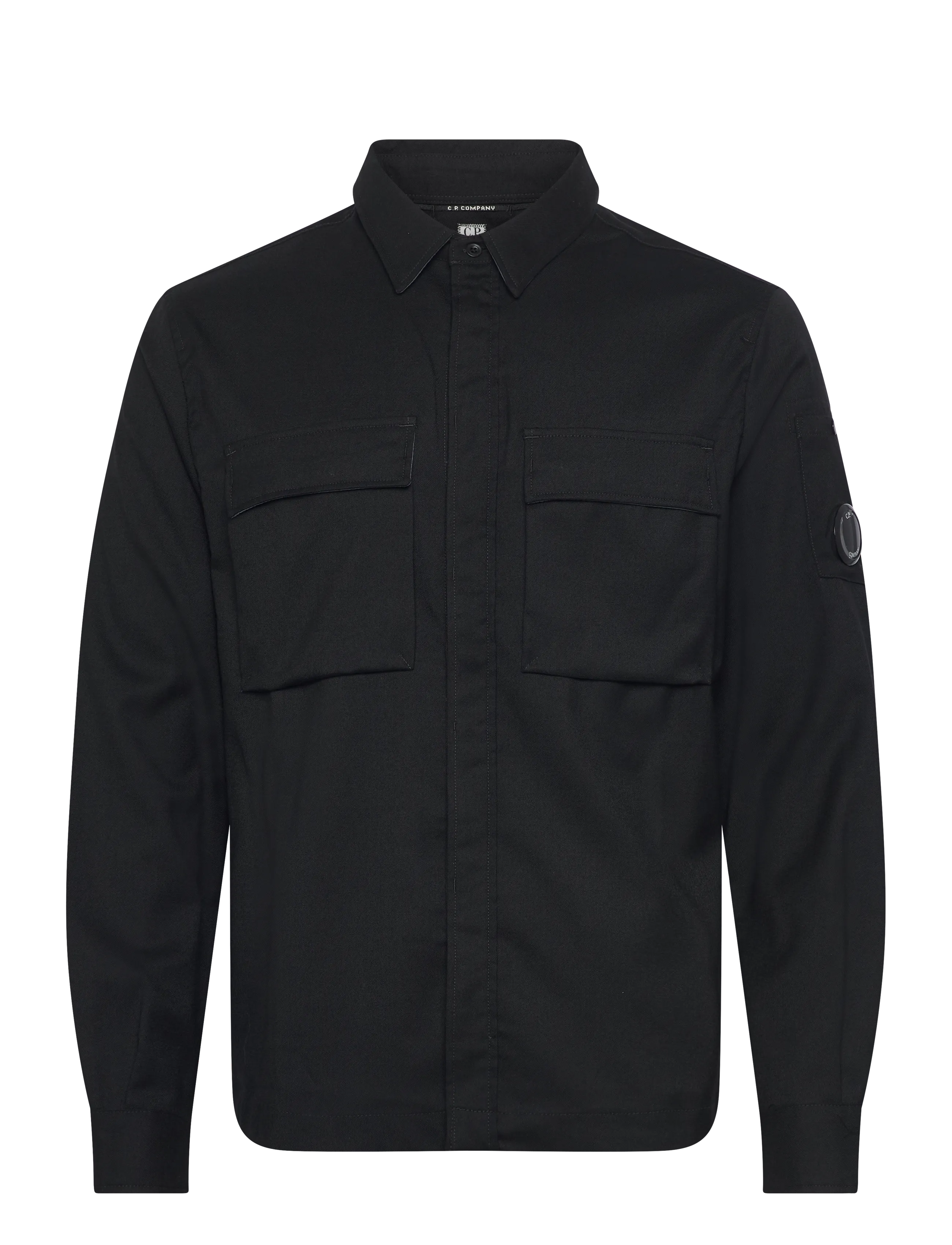 C.P. COMPANY Wolle Gabardine Shirt Schwarz - XS - Herren