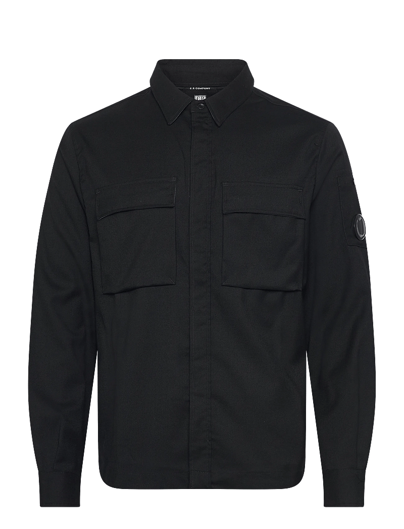 C.P. Company - WOOL GABARDINE SHIRT - basic skjorter - black - 0