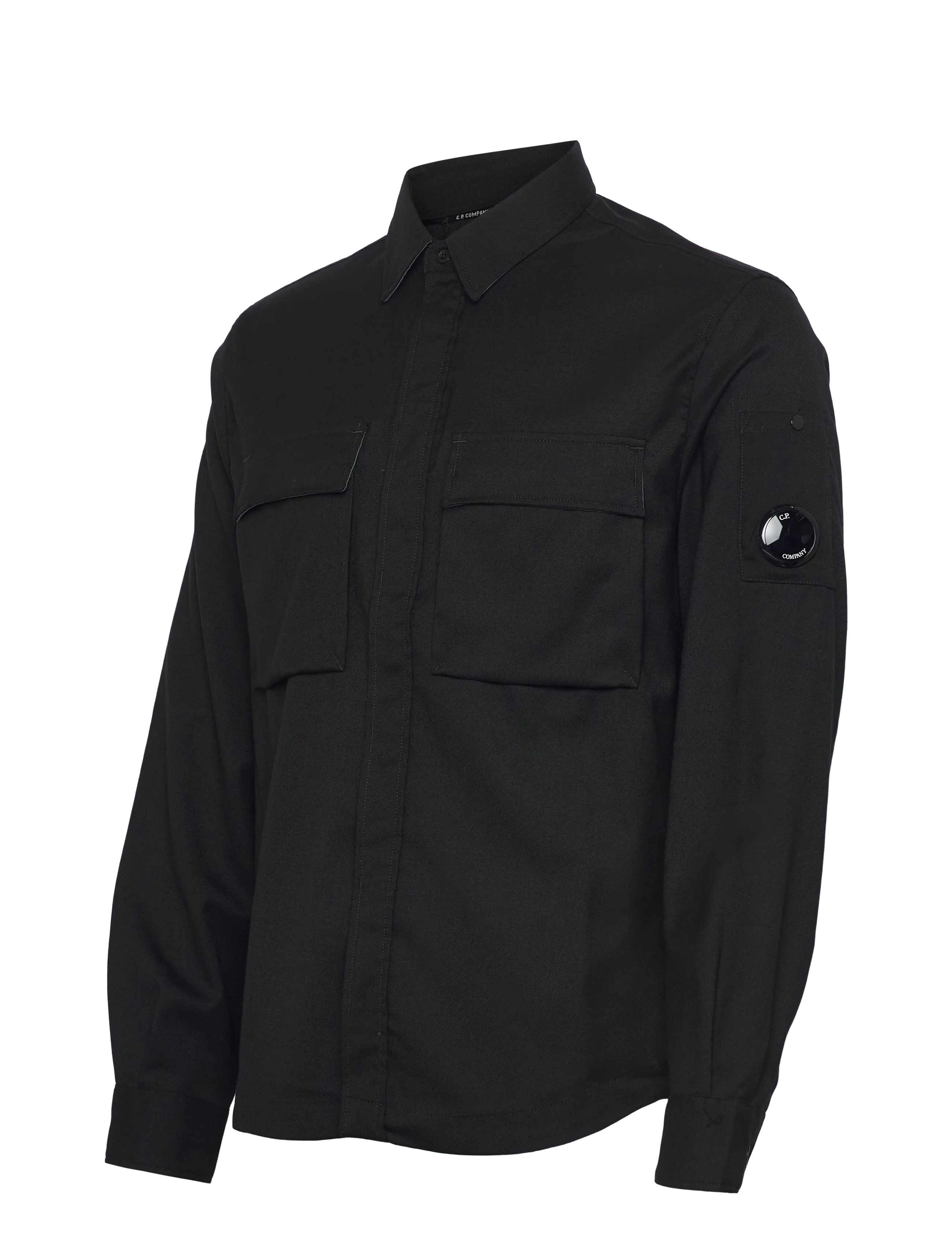 C.P. Company - WOOL GABARDINE SHIRT - basic-hemden - black - 2