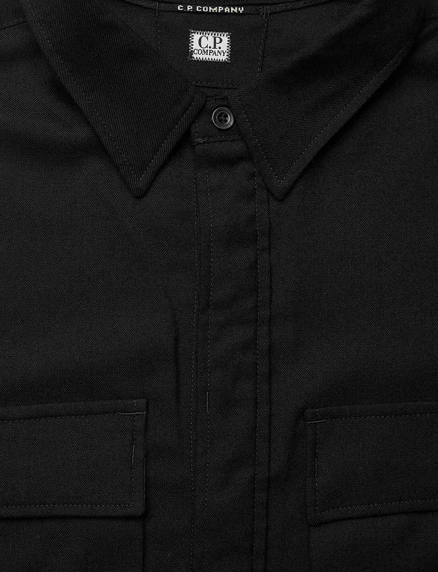 C.P. Company - WOOL GABARDINE SHIRT - basic-hemden - black - 3