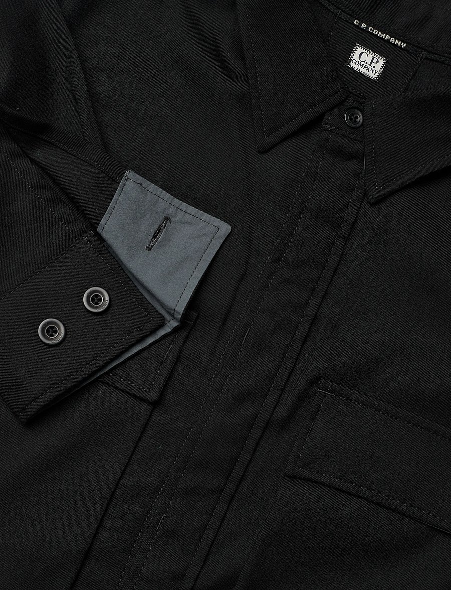 C.P. Company - WOOL GABARDINE SHIRT - basic-hemden - black - 4