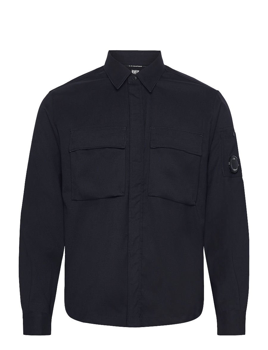C.P. Company - WOOL GABARDINE SHIRT - basic-hemden - total eclipse - 0