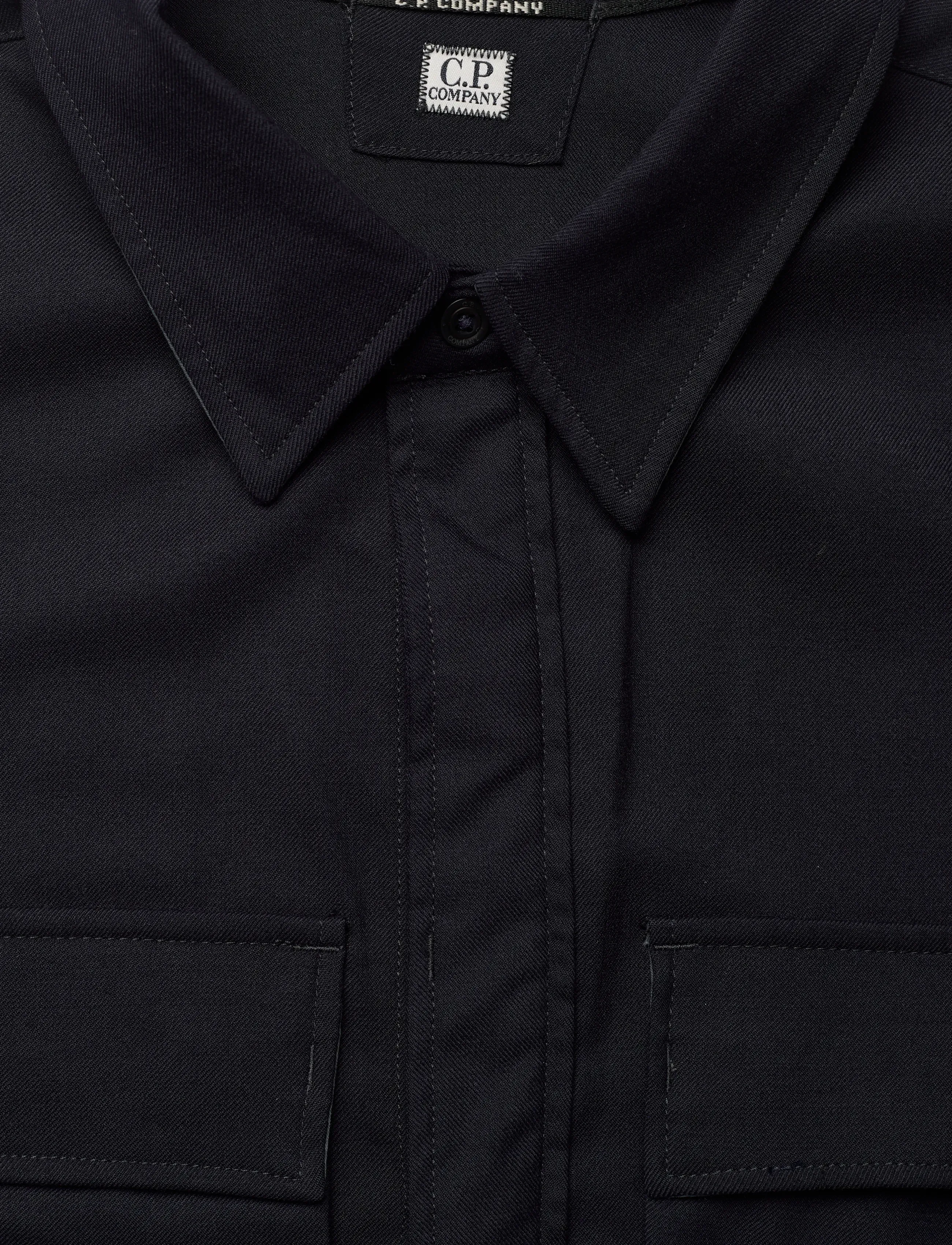 C.P. Company - WOOL GABARDINE SHIRT - basic-hemden - total eclipse - 2