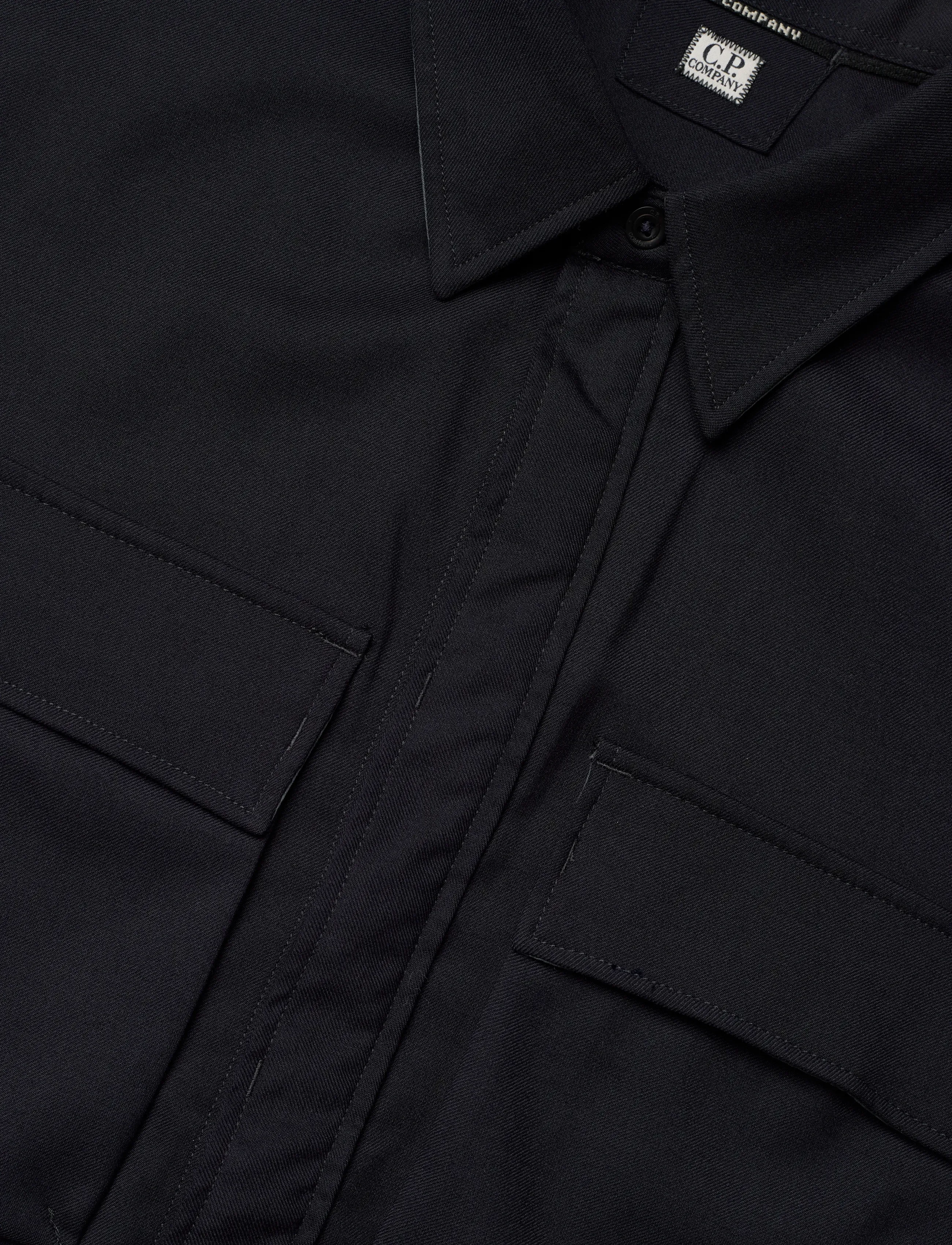 C.P. Company - WOOL GABARDINE SHIRT - basic-hemden - total eclipse - 3