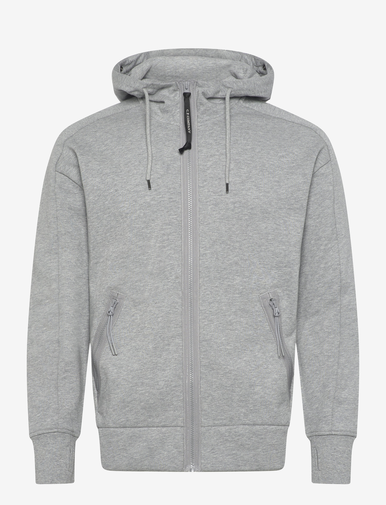 C.P. Company - Diagonal Raised Fleece Google Hoodie - hoodies - grey melange - 1