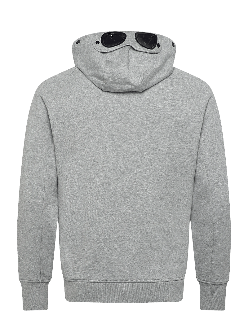 C.P. Company - Diagonal Raised Fleece Google Hoodie - hoodies - grey melange - 2