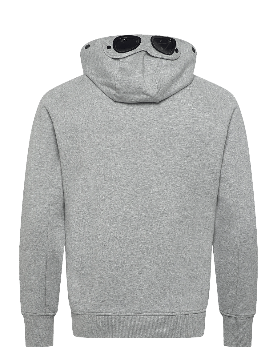 C.P. Company - Diagonal Raised Fleece Google Hoodie - kapuzenpullover - grey melange - 2