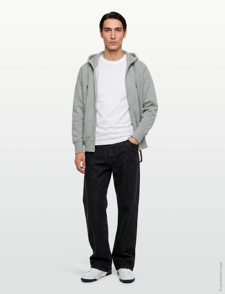 C.P. Company - Diagonal Raised Fleece Google Hoodie - kapuzenpullover - grey melange - 0
