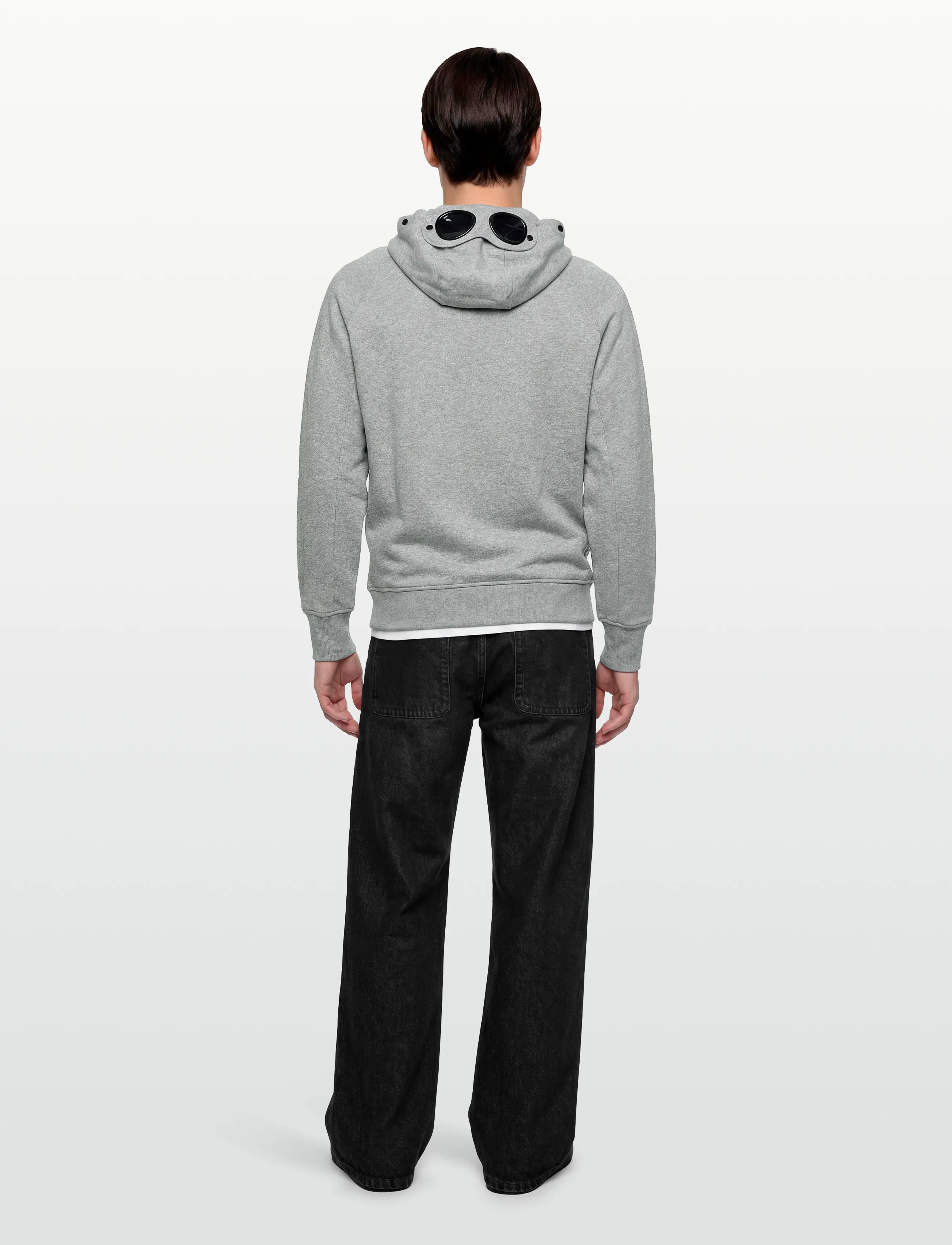 Diagonal Raised Fleece Google Hoodie 3