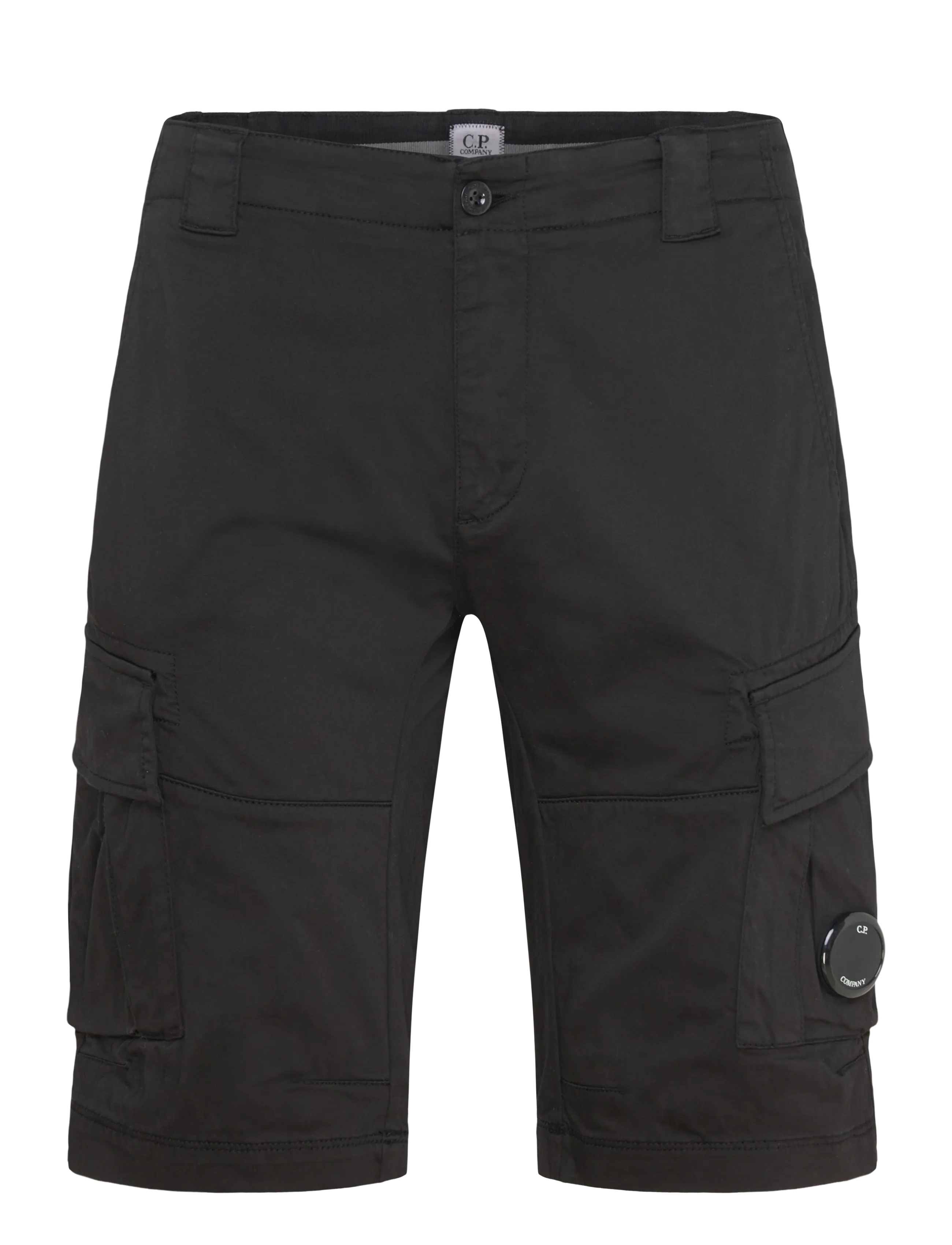 C.P. Company SATIN STRETCH - BERMUDA - Šorti - BLACK / black