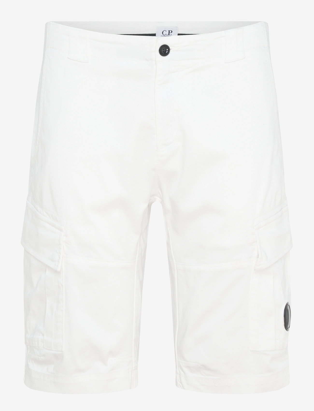 C.P. Company - SATIN STRETCH - BERMUDA - cargo shorts - gauze white - 0