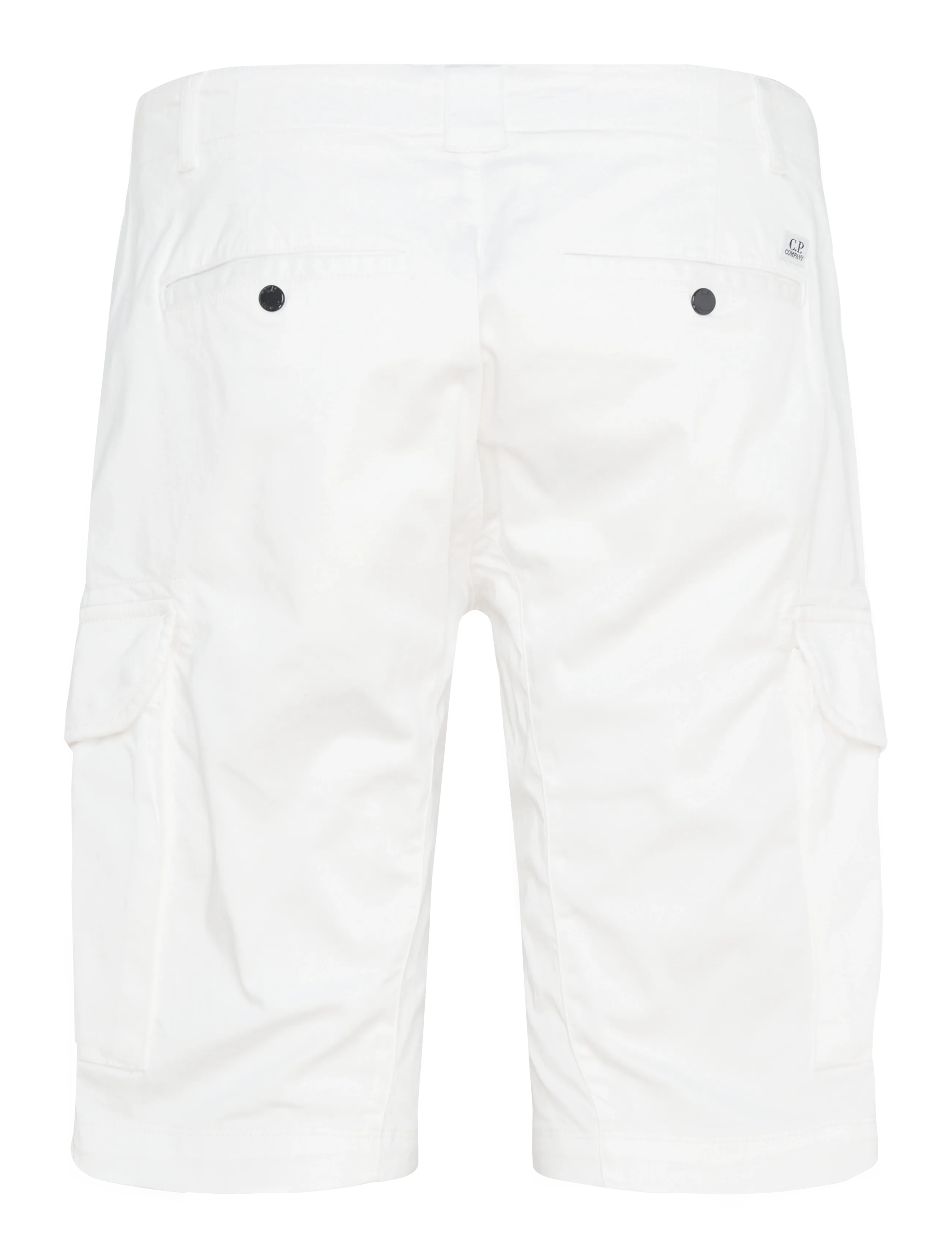 C.P. Company - SATIN STRETCH - BERMUDA - cargo shorts - gauze white - 1