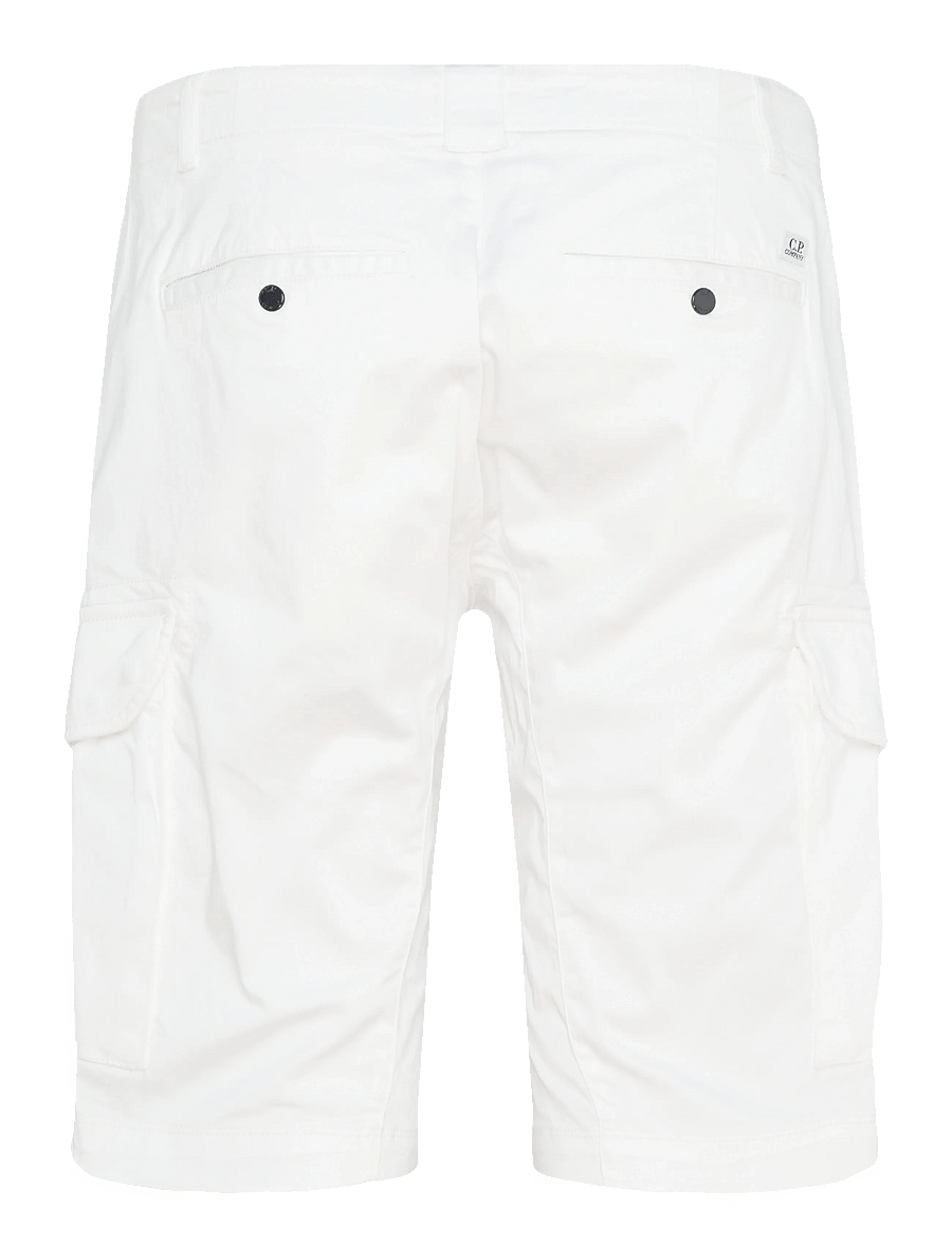 C.P. Company - SATIN STRETCH - BERMUDA - cargo shorts - gauze white - 1