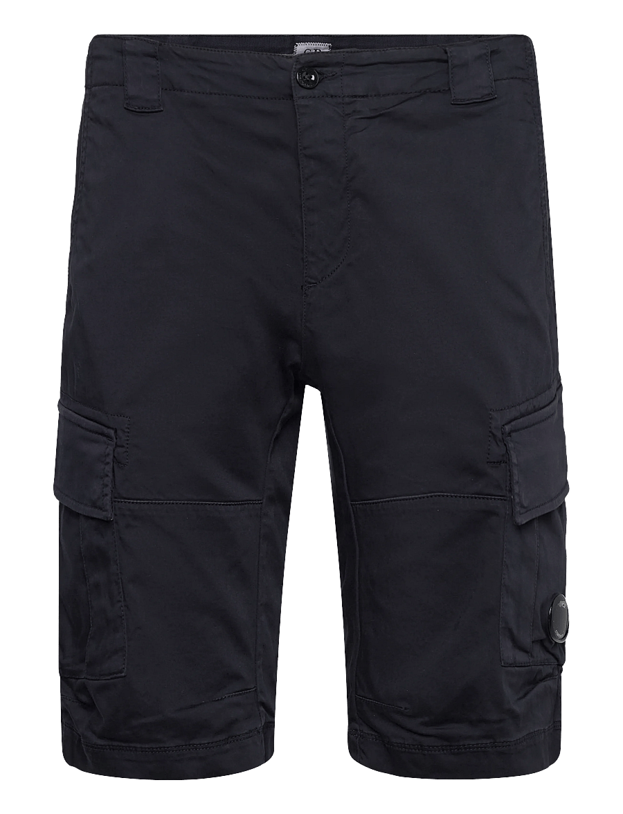 C.P. Company - SATIN STRETCH - BERMUDA - cargo shorts - total eclipse - 1