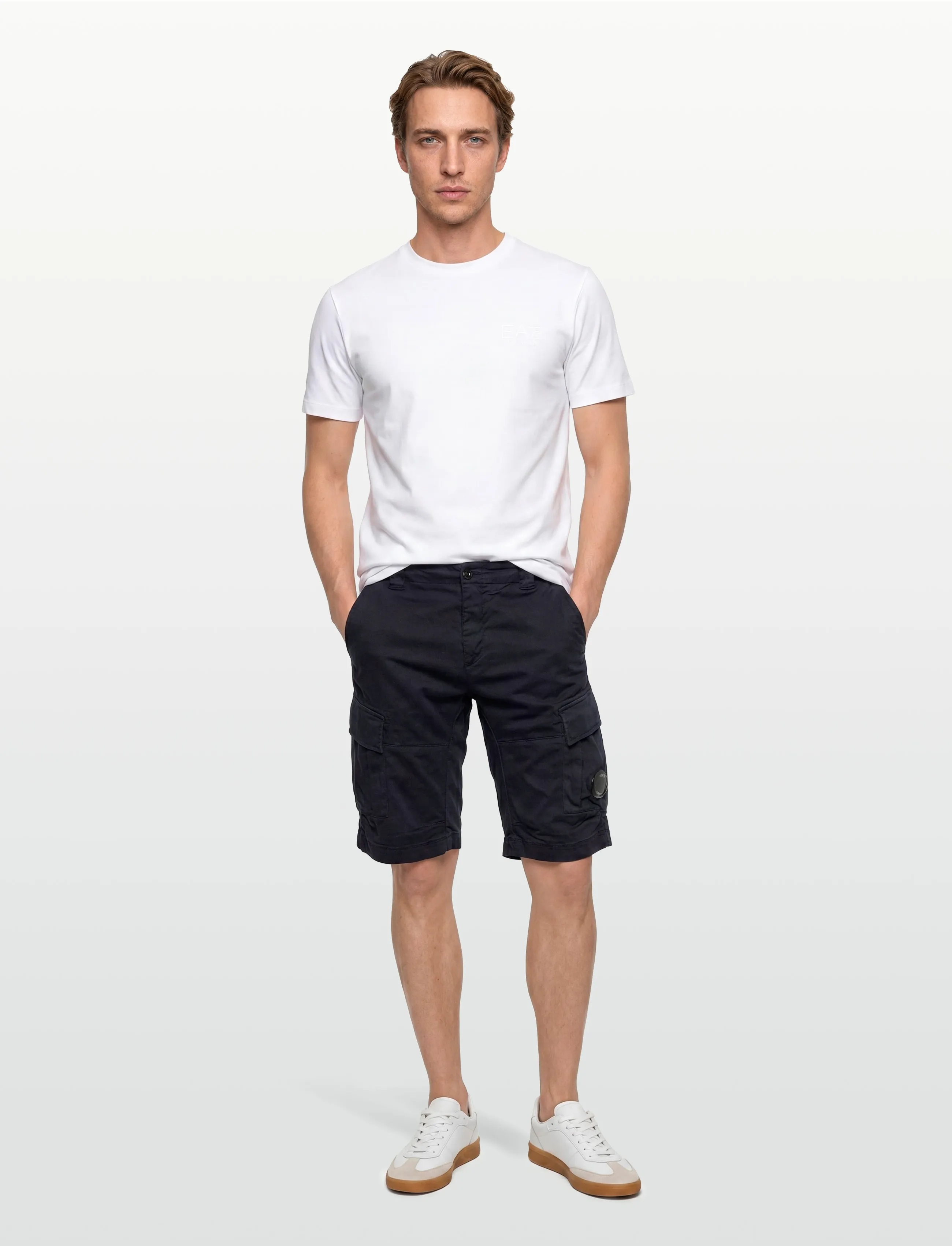 C.P. Company Satin Stretch Bermuda, 46, Shorts, Schwarz - Cargo Männerswear