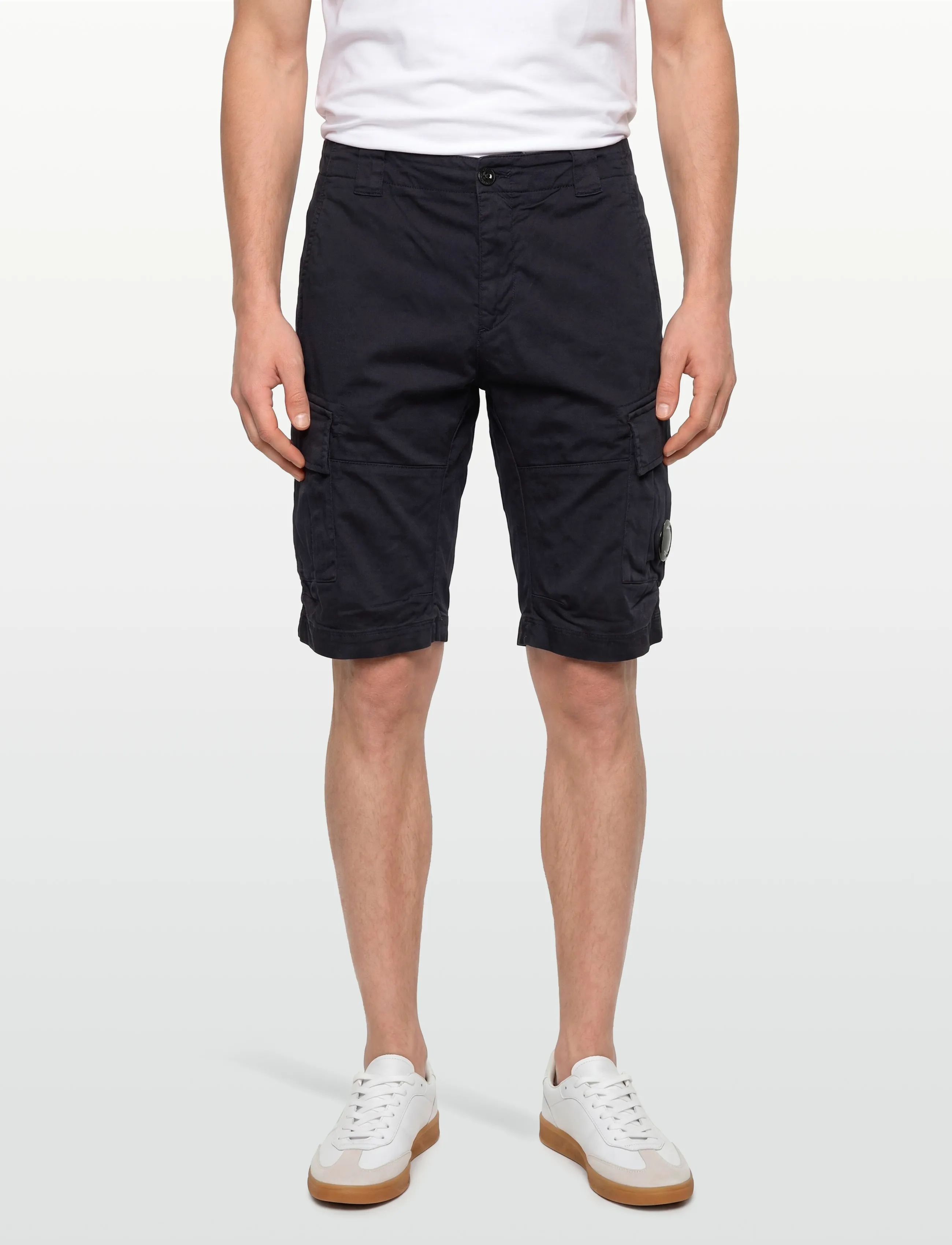 C.P. Company - SATIN STRETCH - BERMUDA - cargo shorts - total eclipse - 5