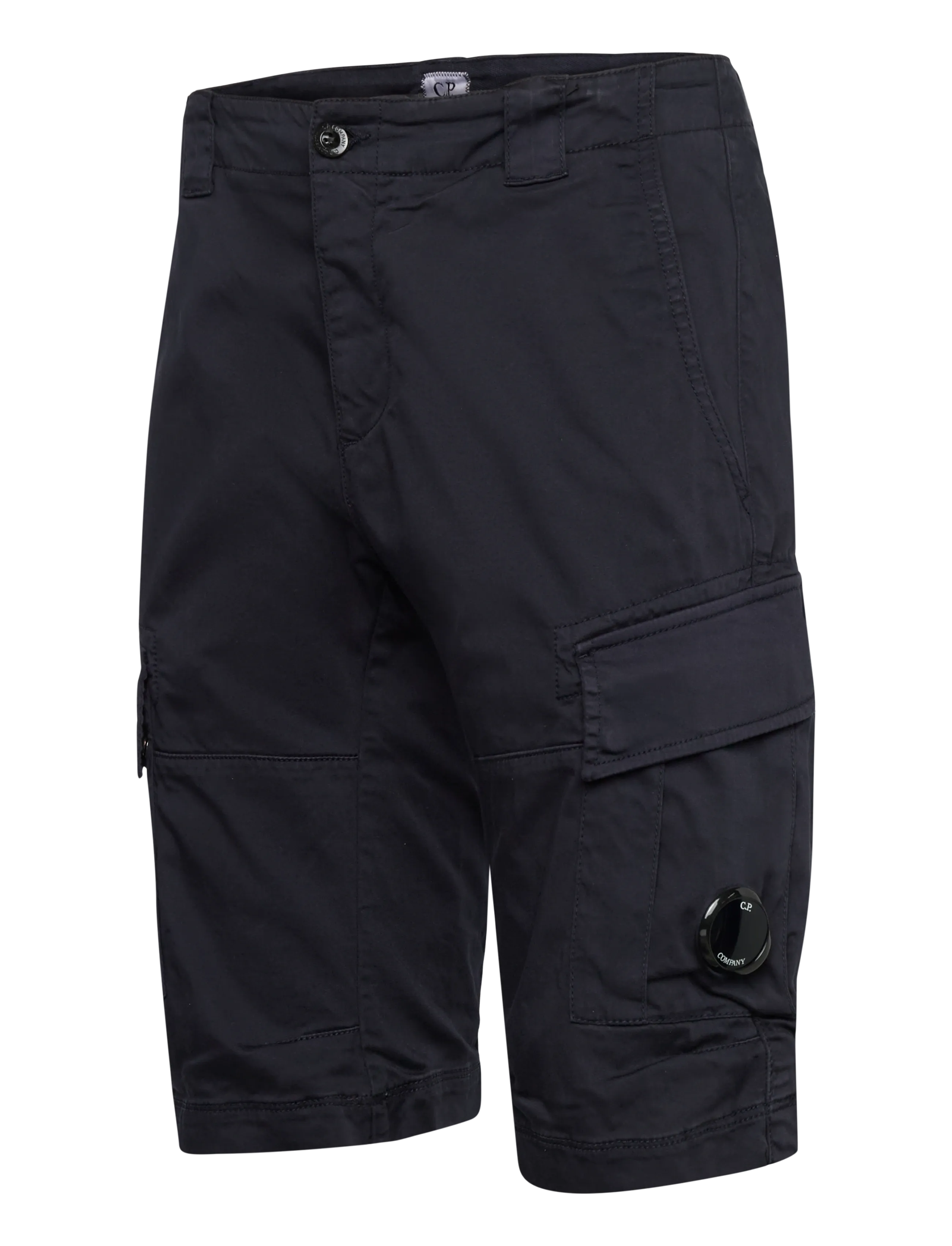 C.P. Company - SATIN STRETCH - BERMUDA - cargo shorts - total eclipse - 3