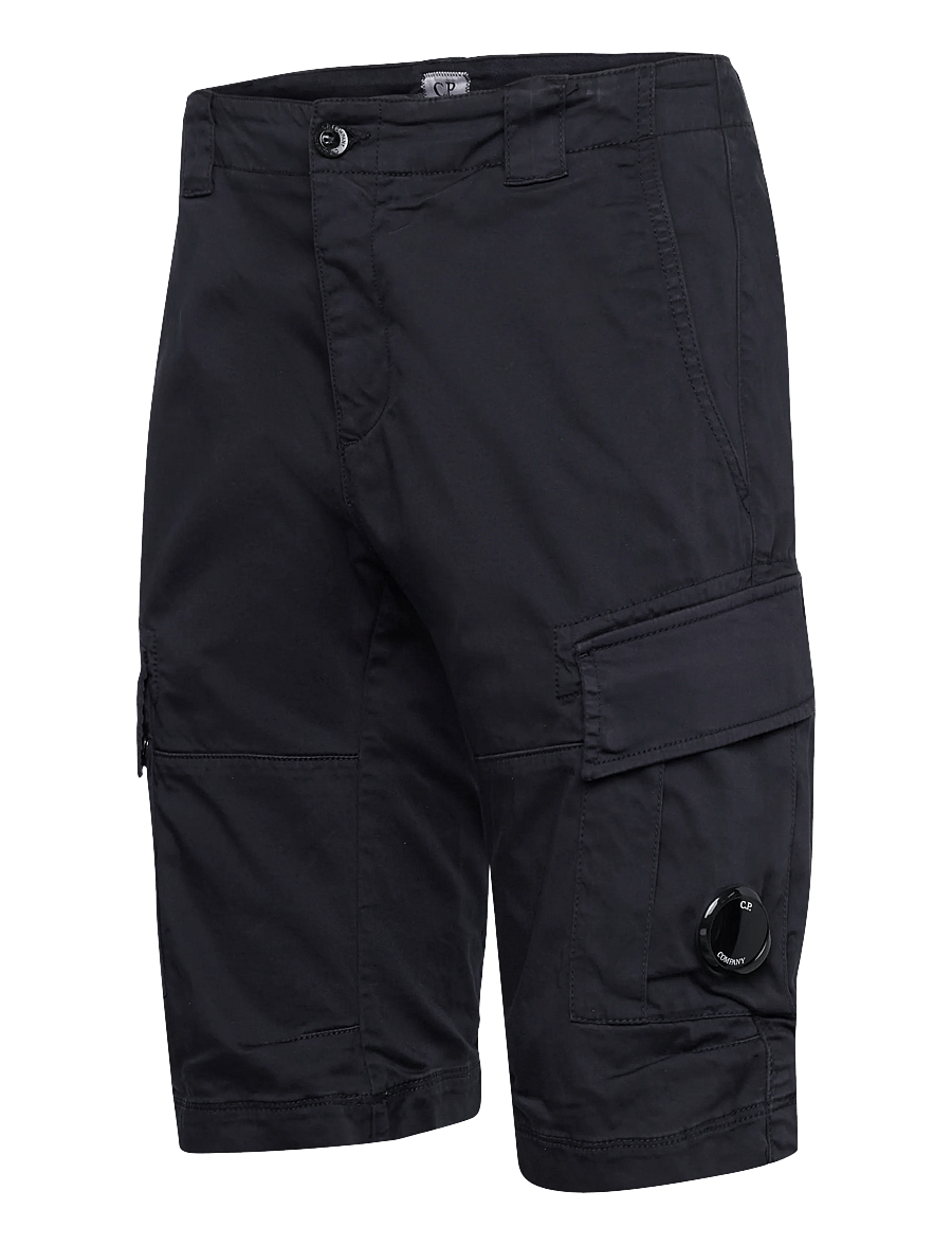 C.P. Company - SATIN STRETCH - BERMUDA - cargo shorts - total eclipse - 3