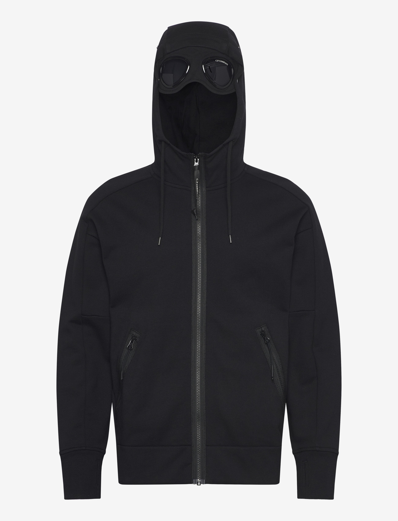 C.P. Company - RAISED FLEECE GOGGLE ZIPPED HOODIE - hettupeysur - black - 2