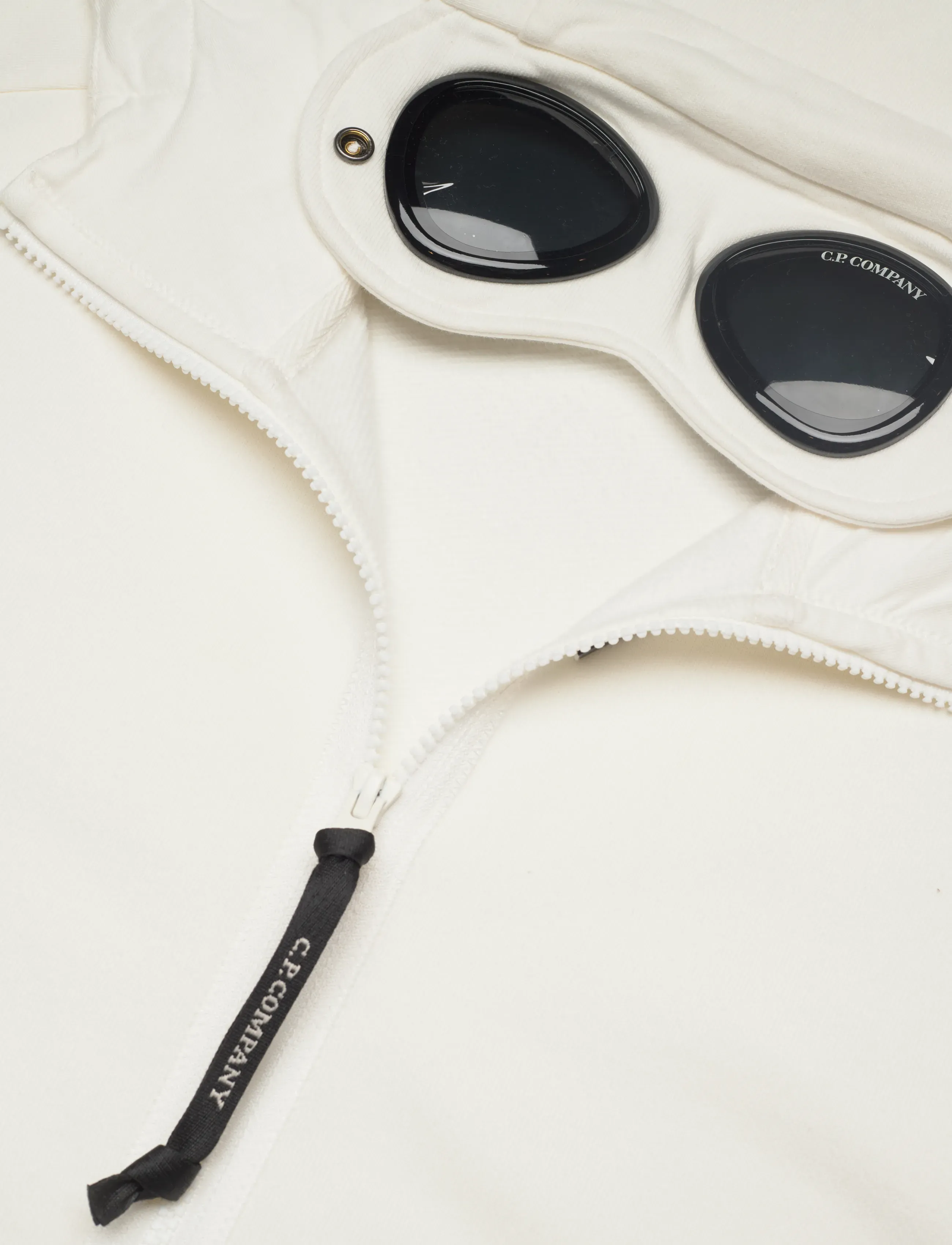 C.P. Company - RAISED FLEECE GOGGLE ZIPPED HOODIE - sweats à capuche - gauze white - 5