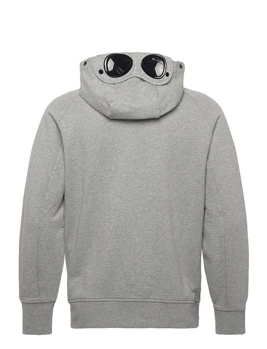C.P. Company - RAISED FLEECE GOGGLE ZIPPED HOODIE - hoodies - grey melange - 2