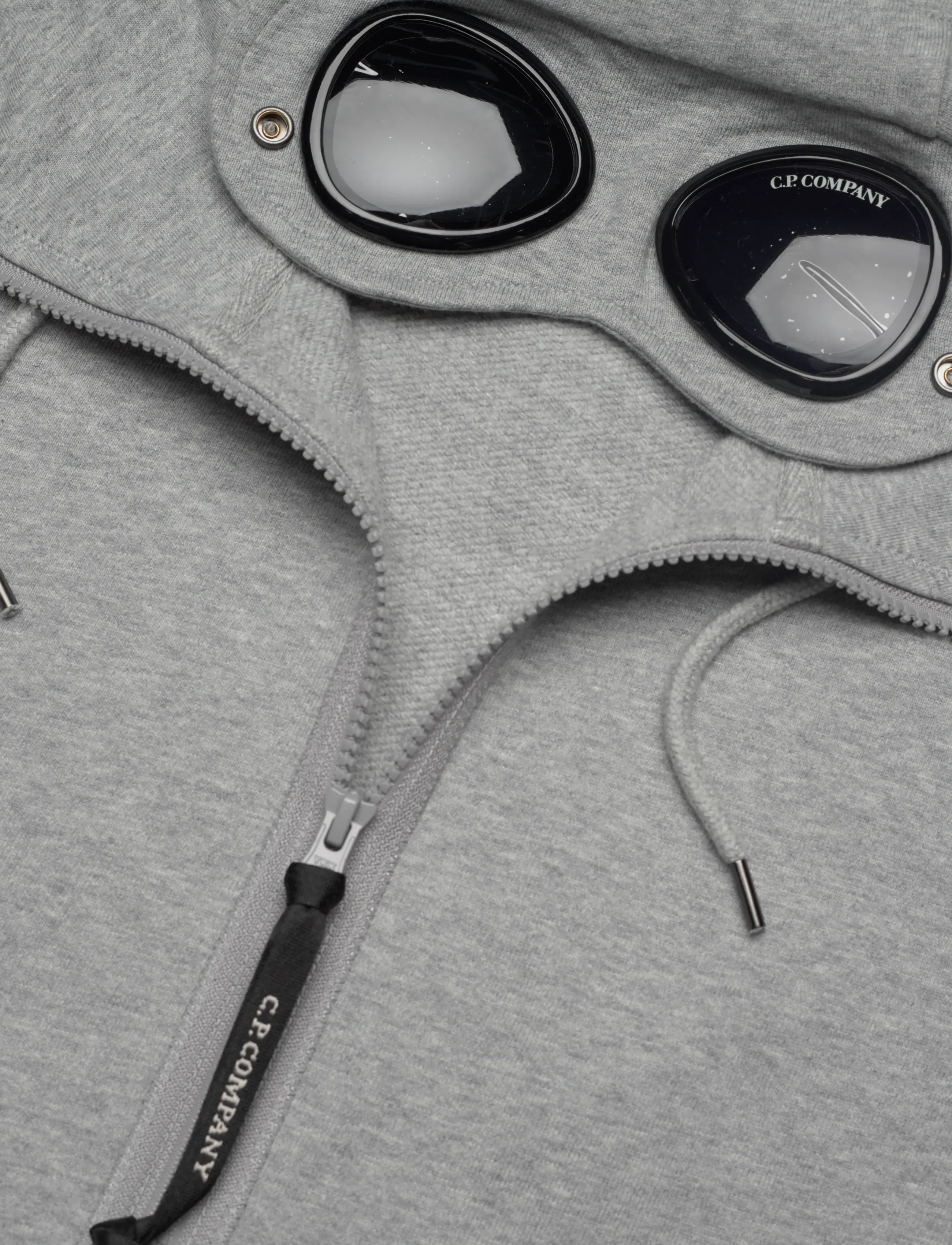 C.P. Company - RAISED FLEECE GOGGLE ZIPPED HOODIE - hættetrøjer - grey melange - 5