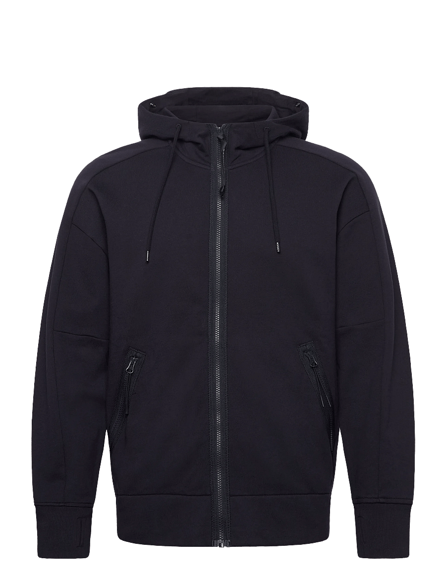 C.P. Company - RAISED FLEECE GOGGLE ZIPPED HOODIE - sweatshirts - total eclipse - 1