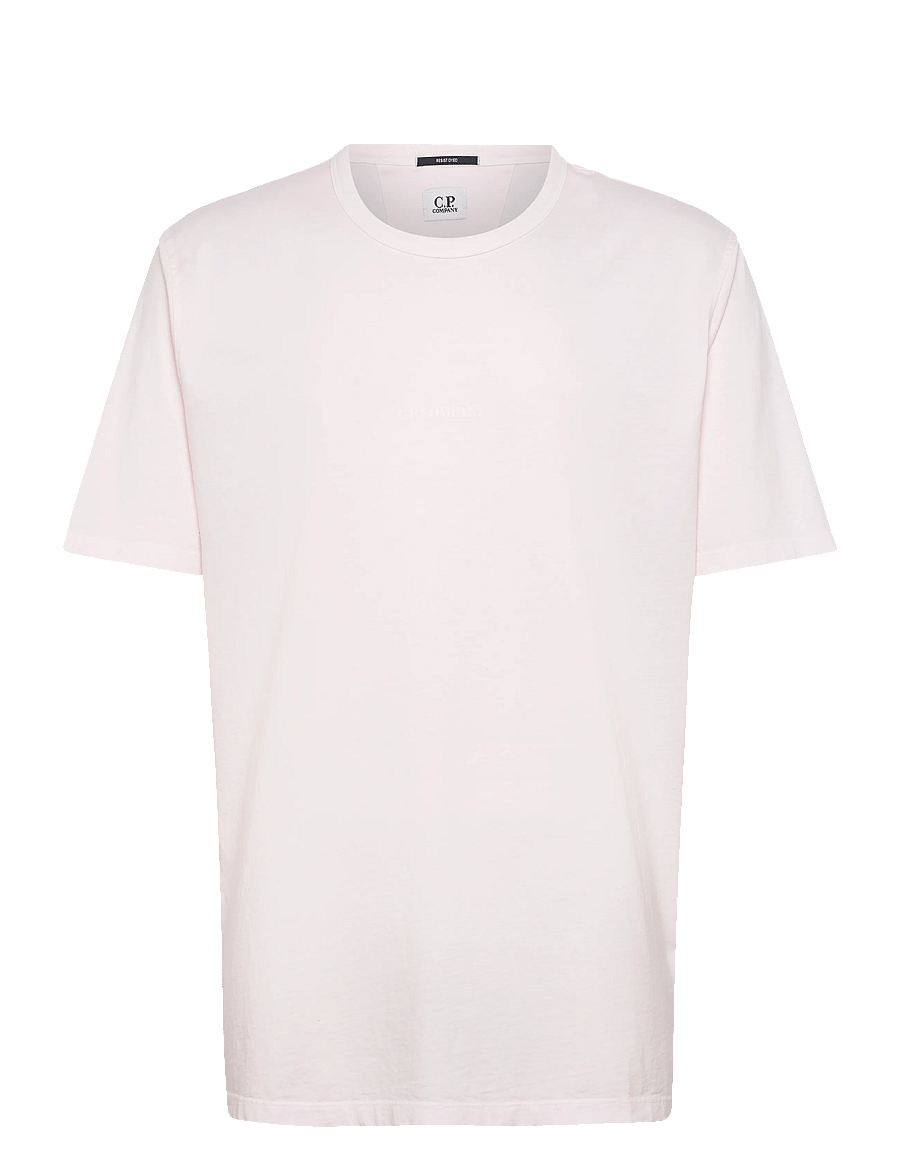 C.P. Company - Jersey 24/1 Resist Dyed T-shirt - stutterma bolir - heavenly pink - 0