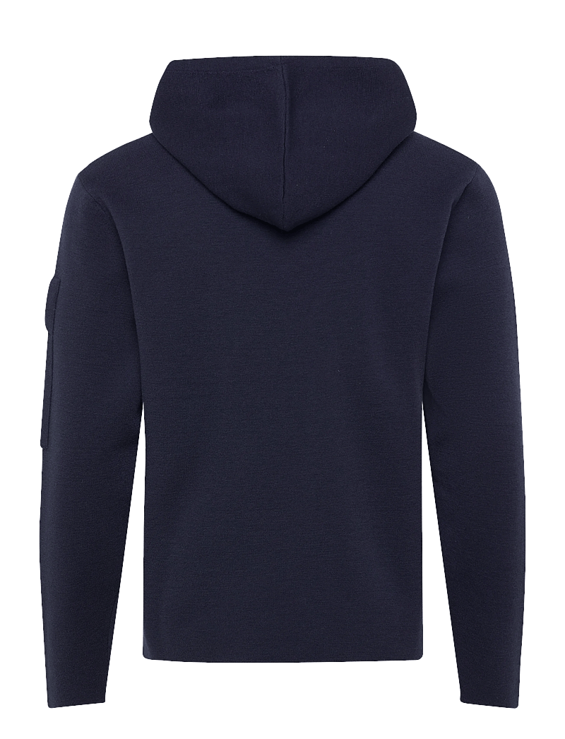 C.P. Company - Metropolis Series Extra Fine Merino Wool Hooded Sweatshirt - hoodies - sky captain - 1